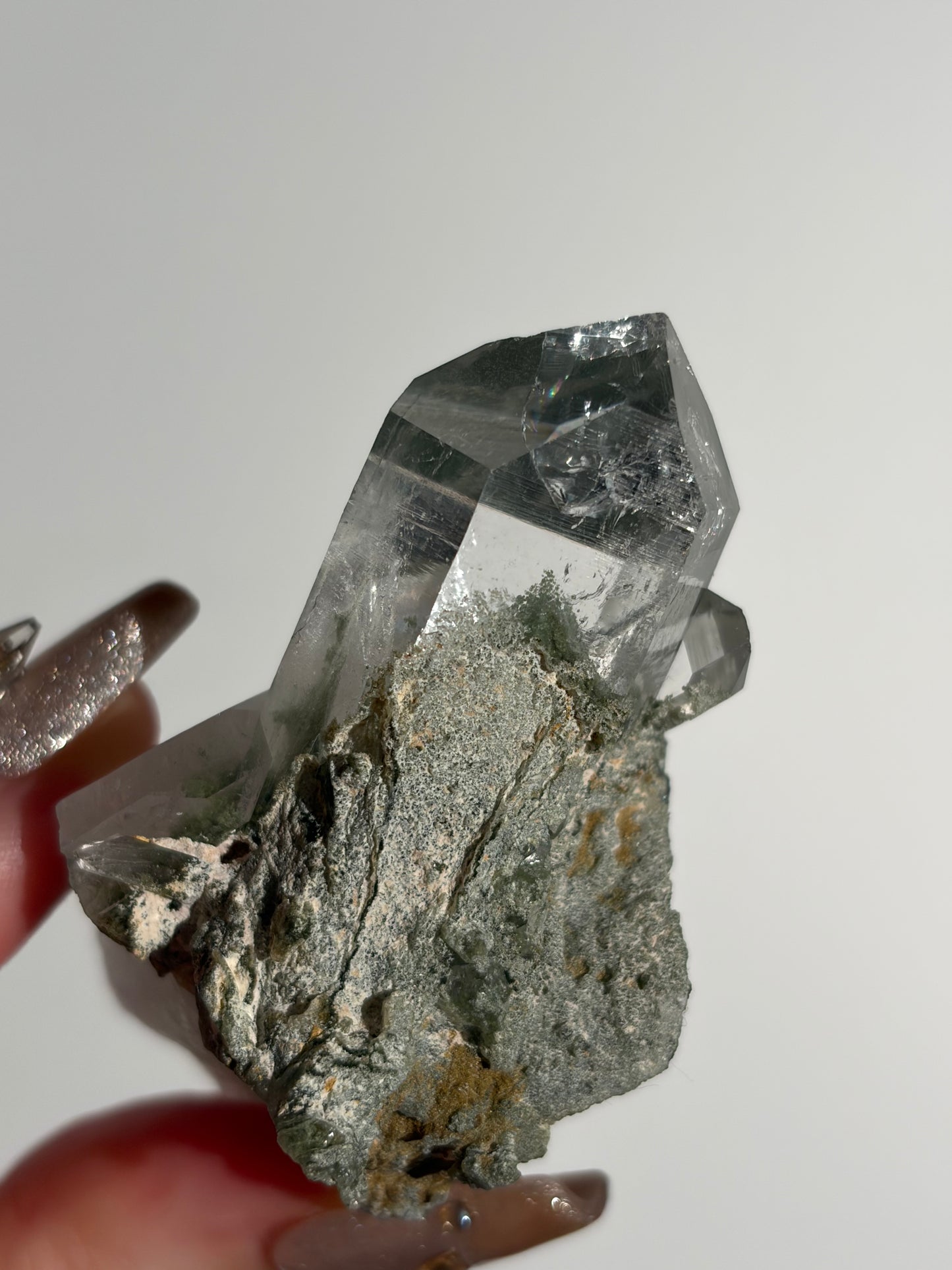 Phantom Chlorite Included Quartz Specimen L