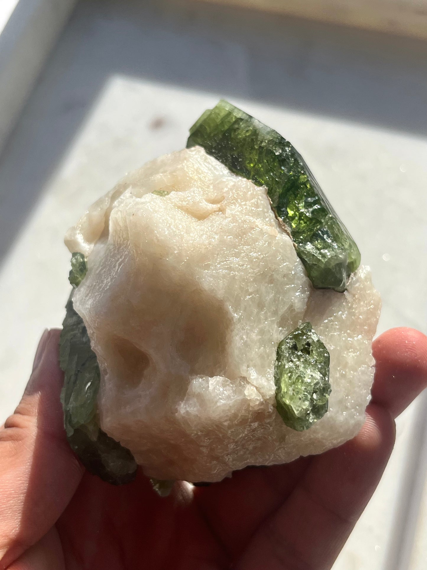Diopside Specimen w/Muscovite on Marble Matrix  #10