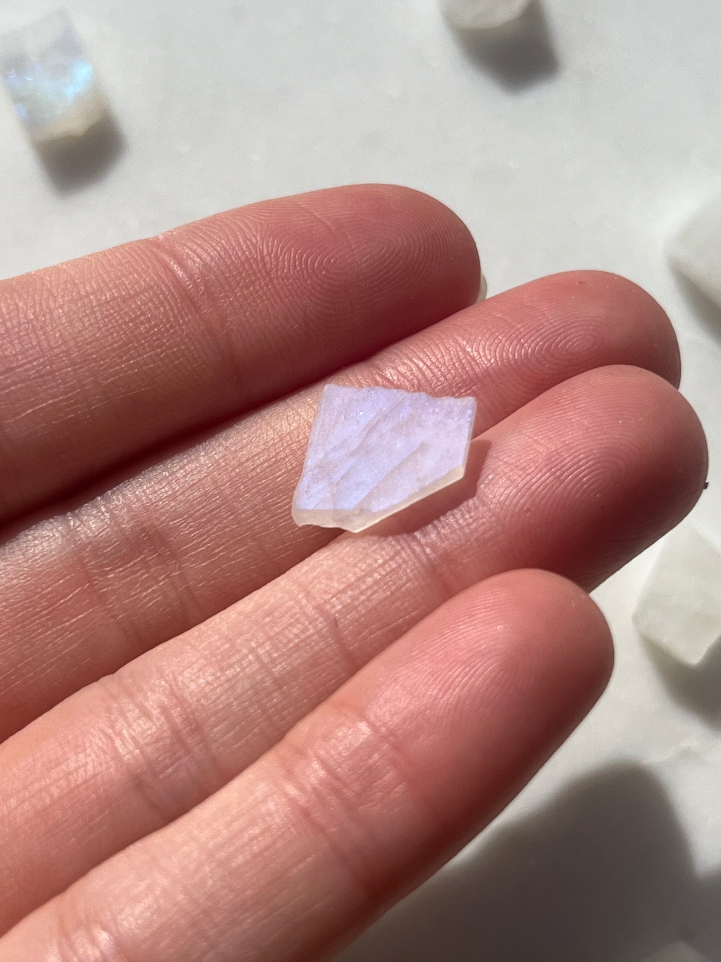 High Grade Moonstone Half Polished Raw Stone