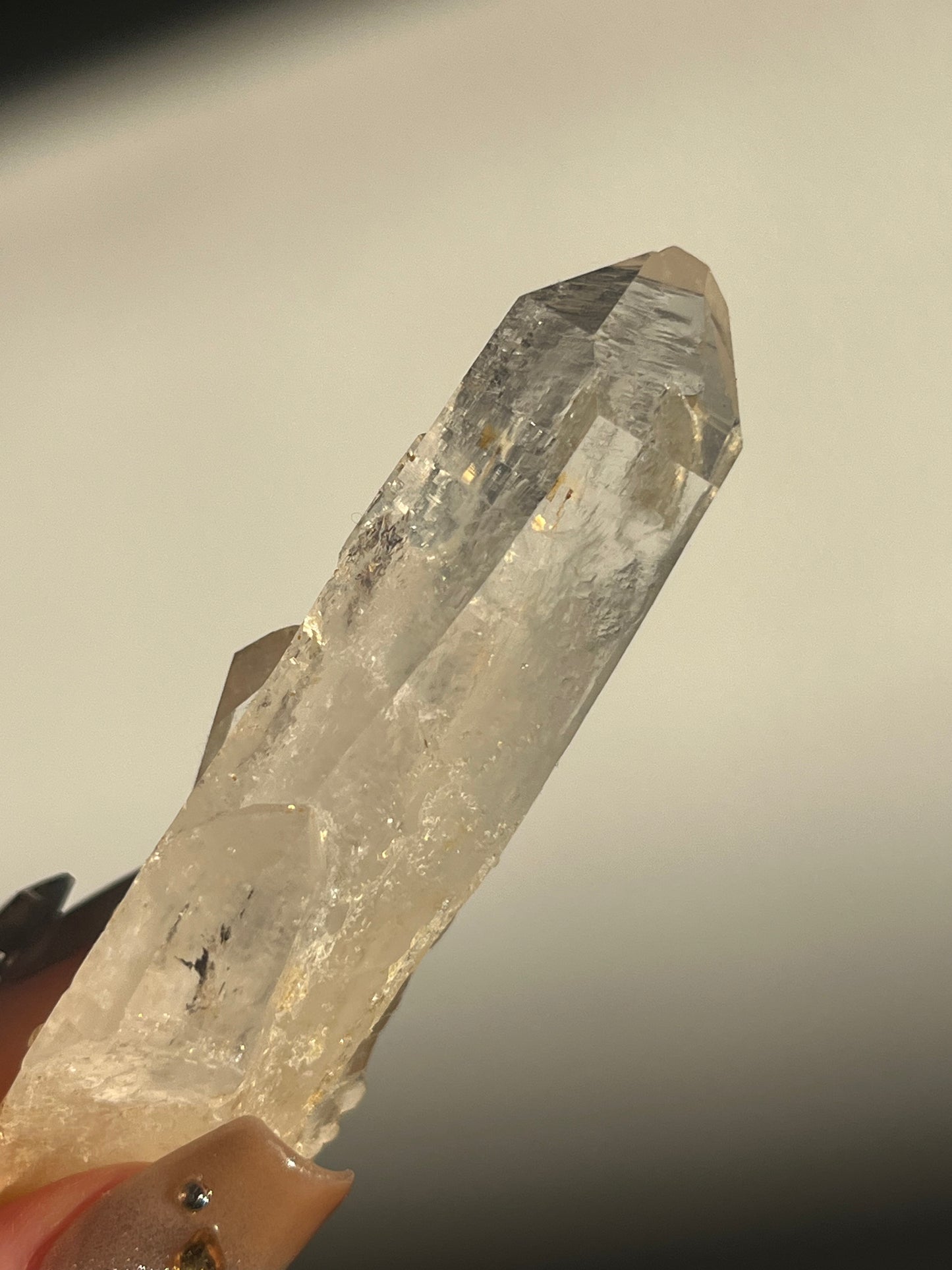 Golden Healer DNA Blue Smoke Lemurian Quartz Specimen B