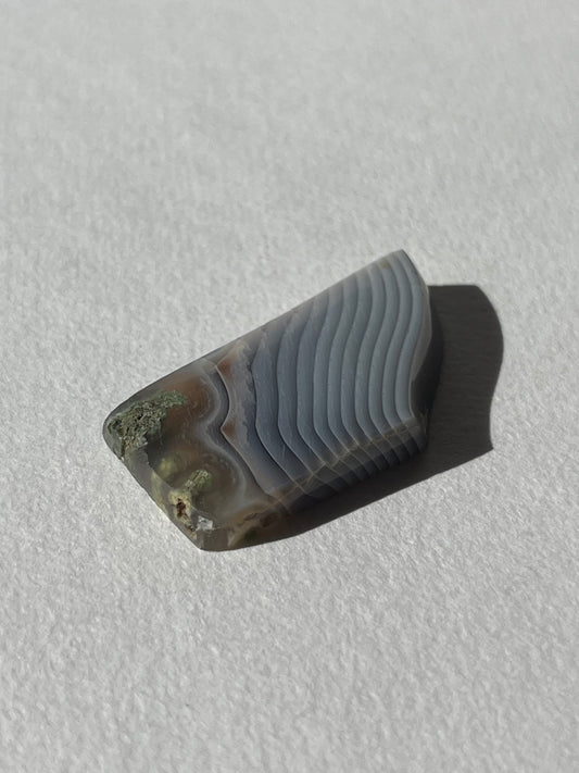 Danau Agate with Green Moss Freeform Cabochon