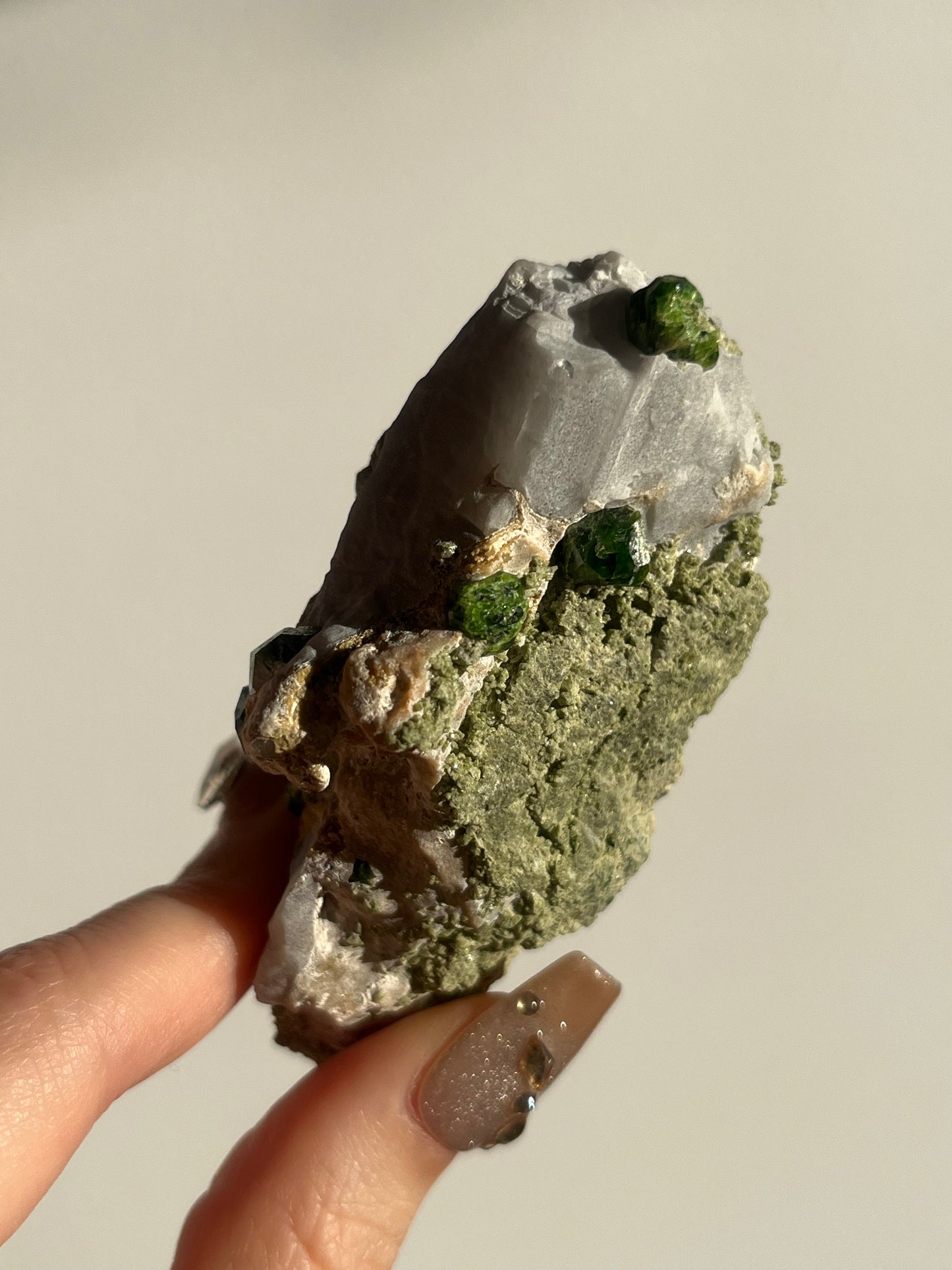 Demantoid Garnet on Matrix Specimen A