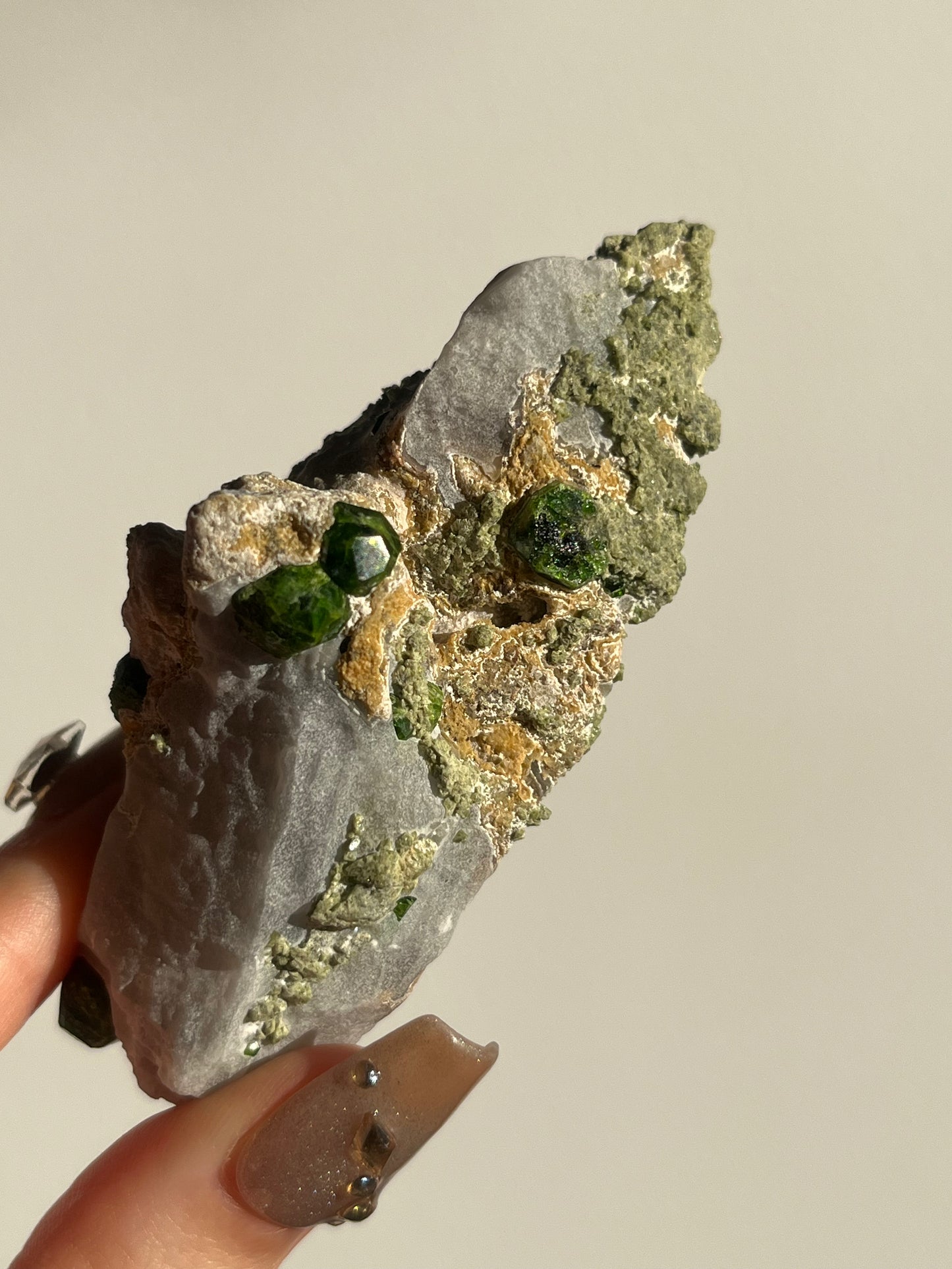 Demantoid Garnet on Matrix Specimen A