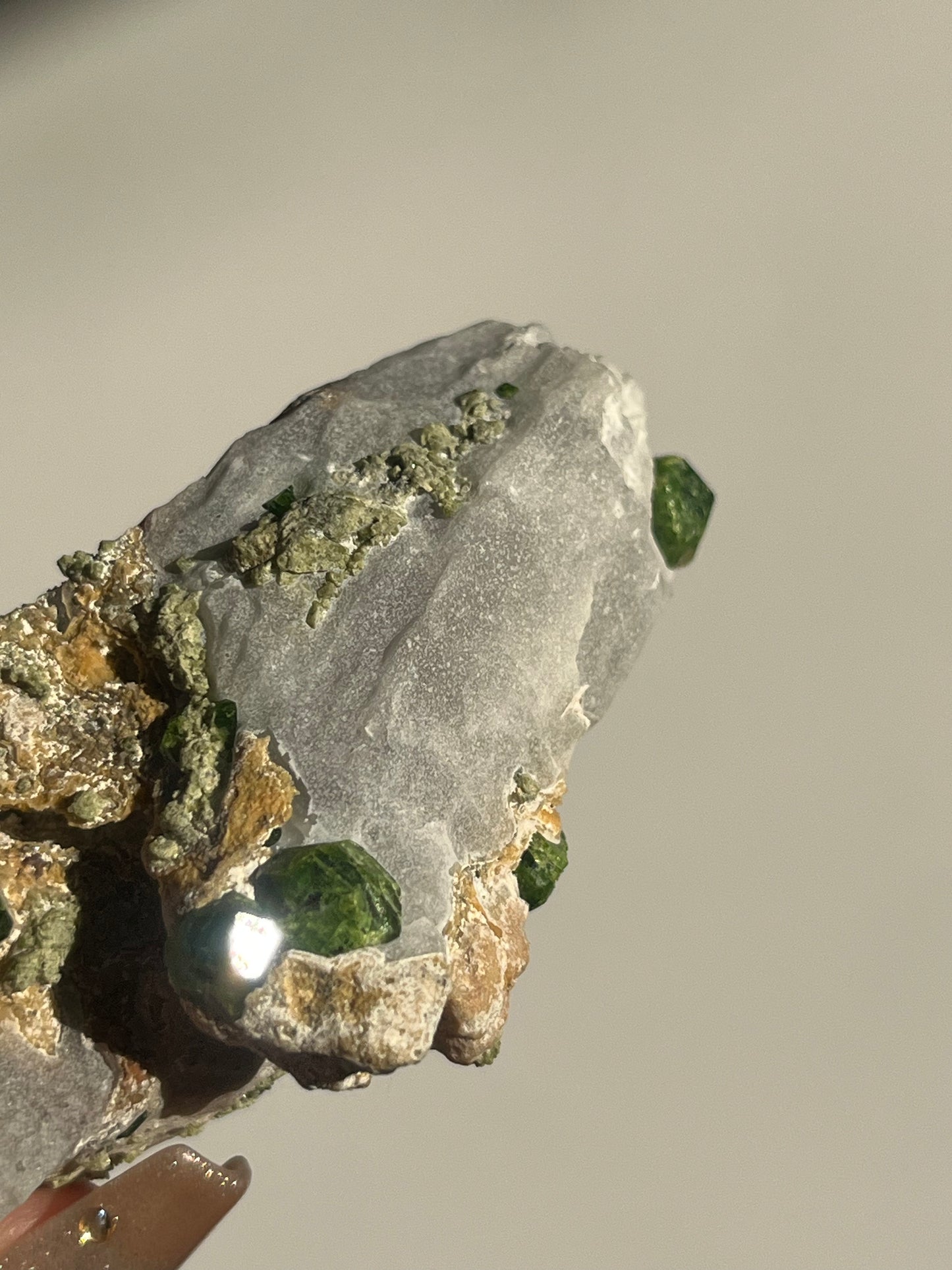 Demantoid Garnet on Matrix Specimen A