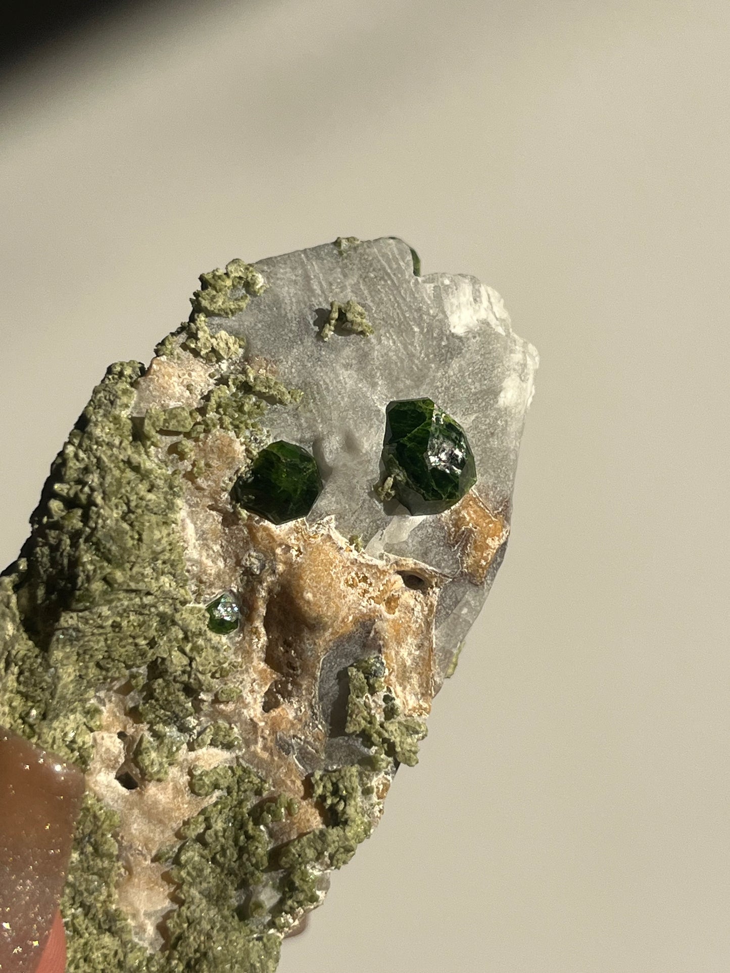 Demantoid Garnet on Matrix Specimen A