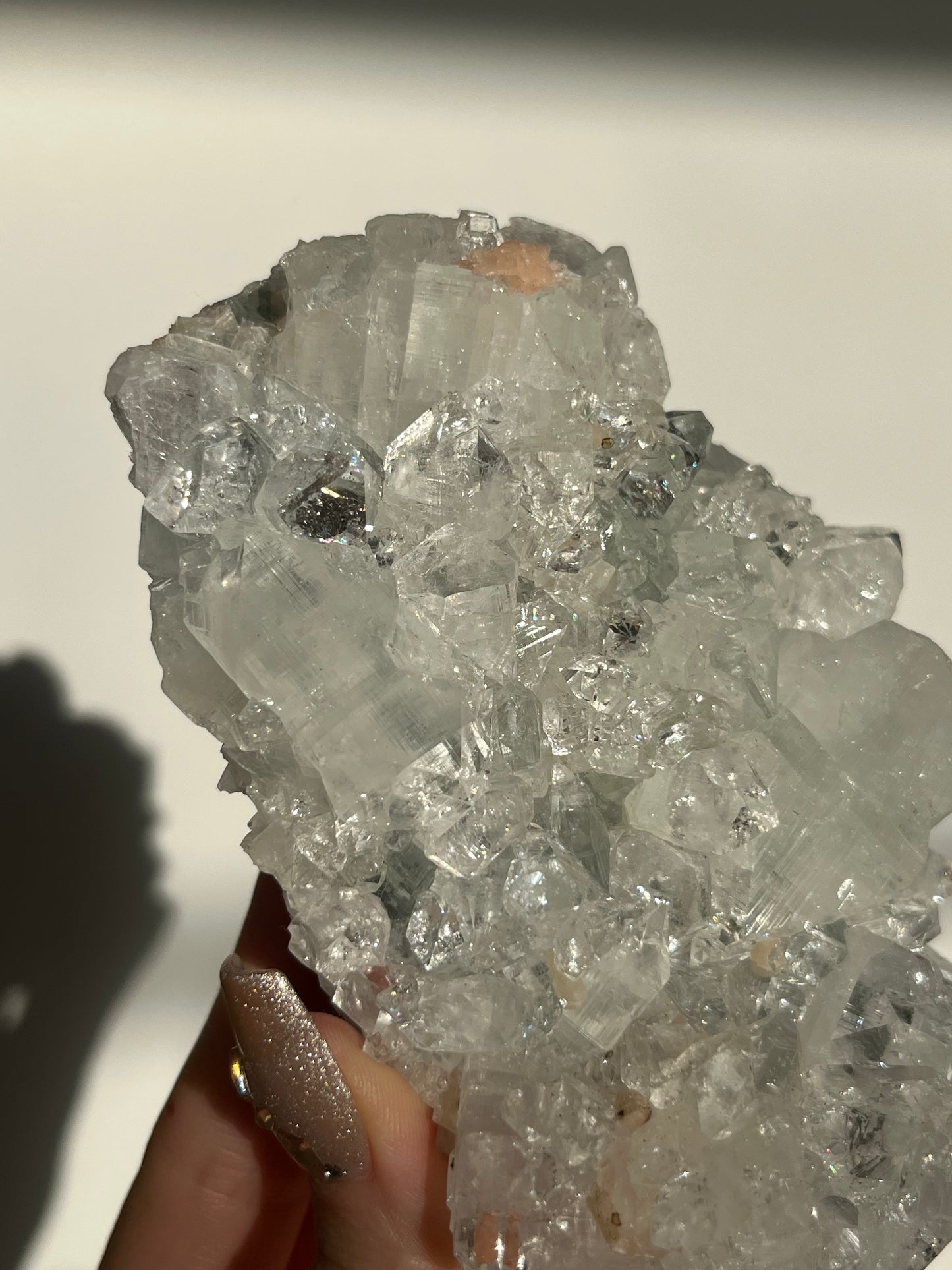 Diamond Apophyllite with Peach Stilbite Specimen