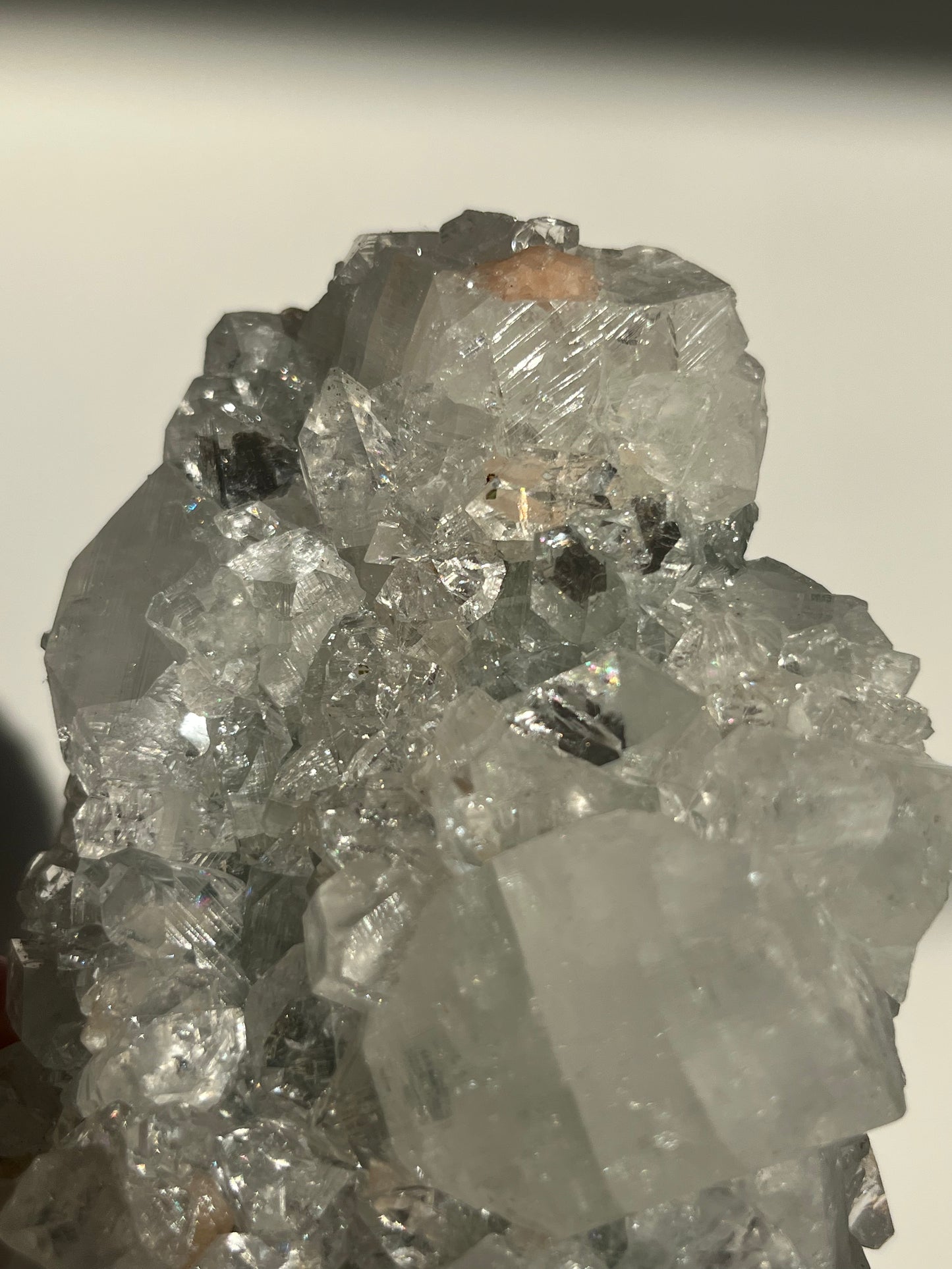 Diamond Apophyllite with Peach Stilbite Specimen