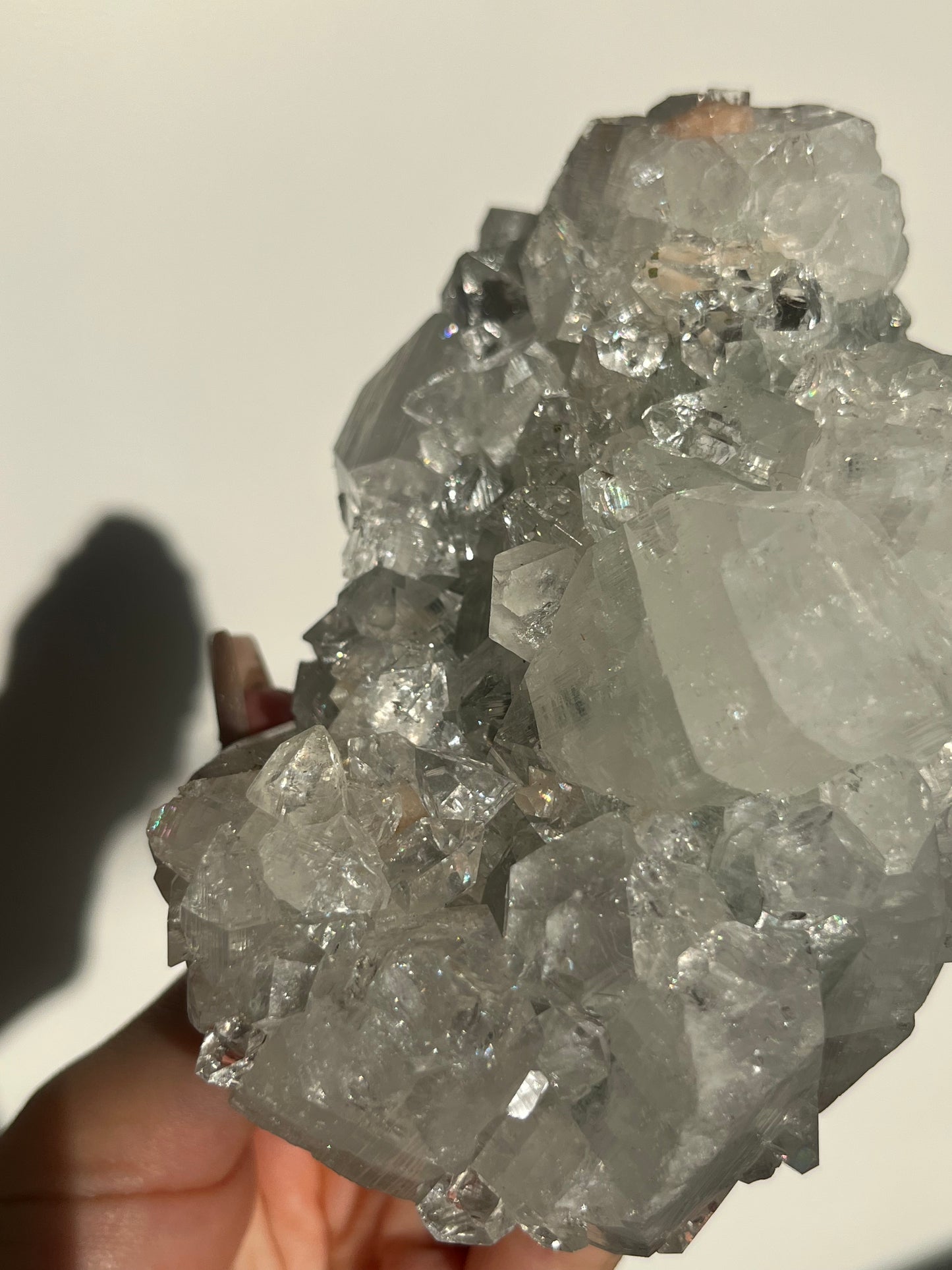 Diamond Apophyllite with Peach Stilbite Specimen