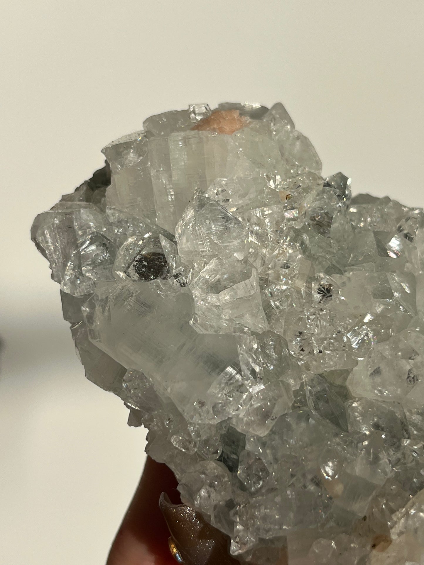 Diamond Apophyllite with Peach Stilbite Specimen