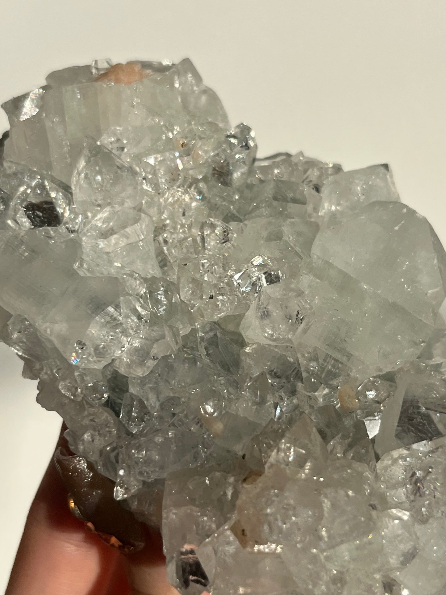 Diamond Apophyllite with Peach Stilbite Specimen