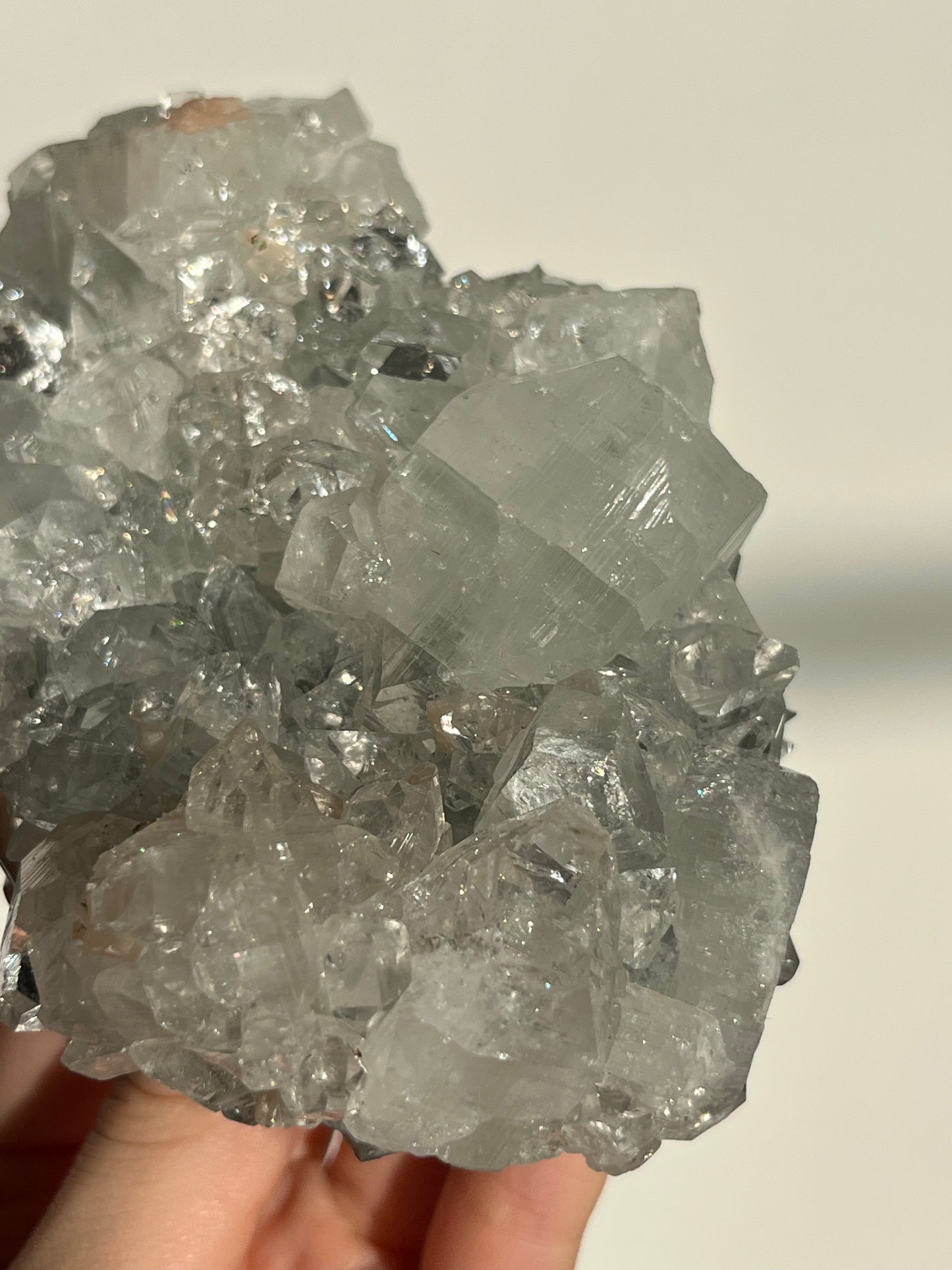 Diamond Apophyllite with Peach Stilbite Specimen