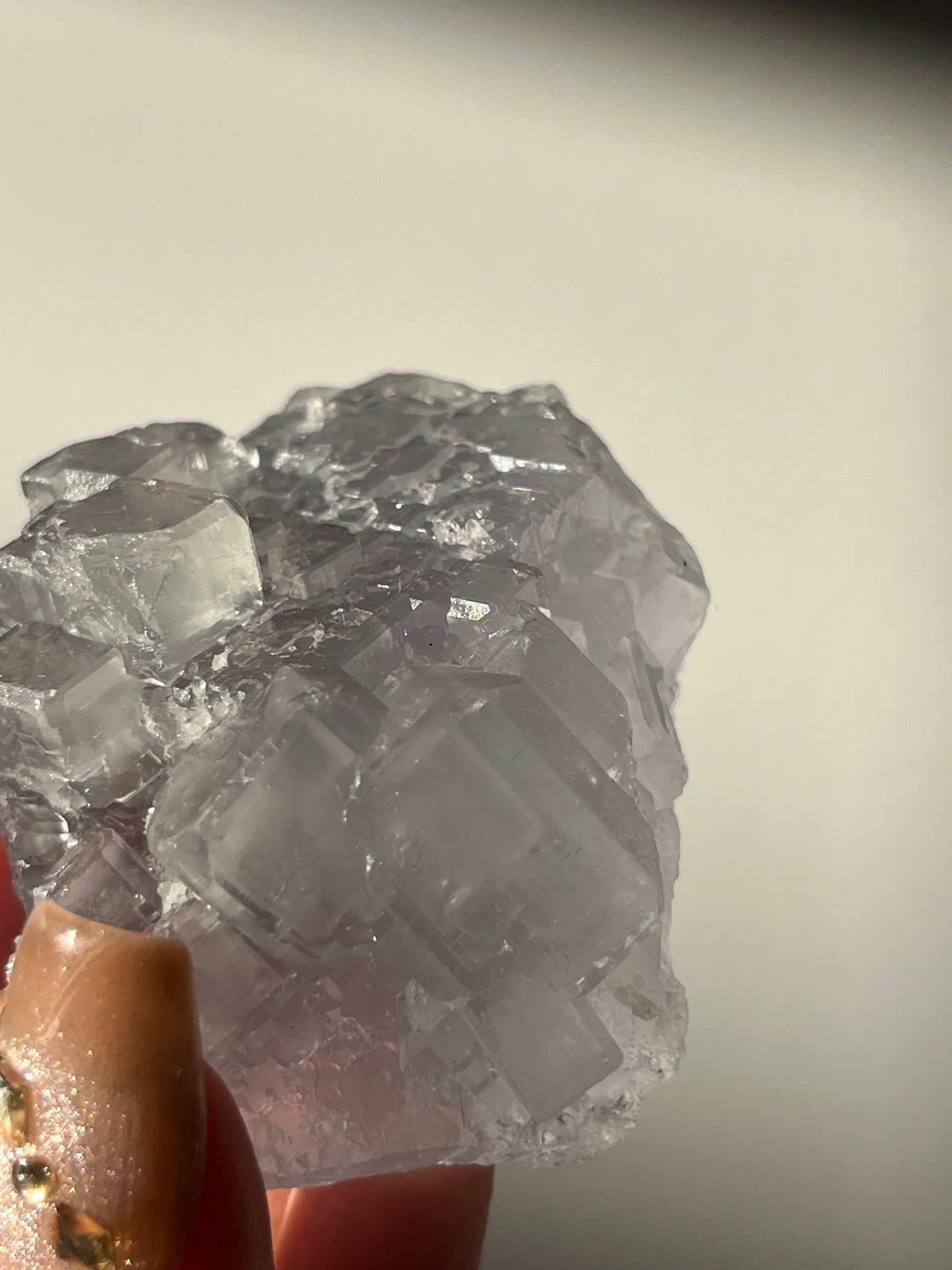 Druzy Quartz Coated Phantom Green Fluorite Specimen N