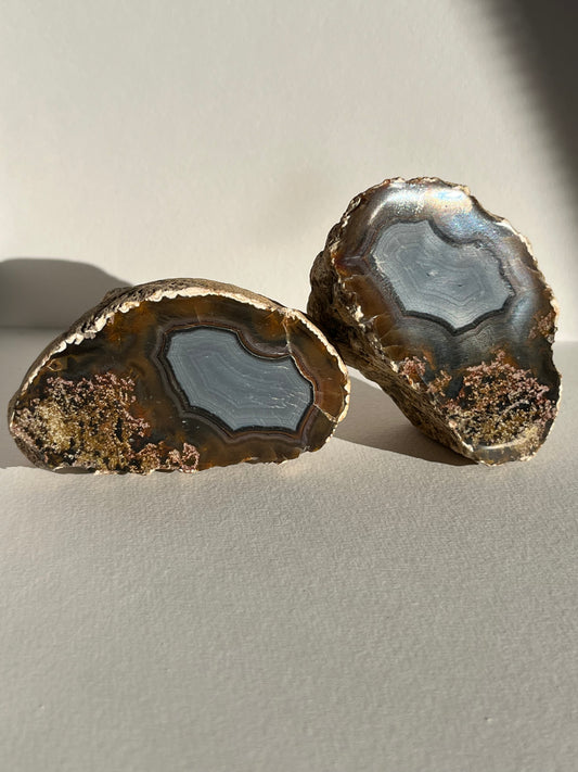 “Stormlight Relics” East Indonesian Agate Pair
