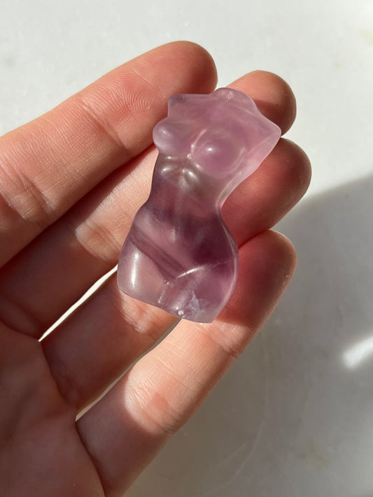 Rainbow Fluorite Goddess Body Carving Perfectly Imperfect (You Choose)