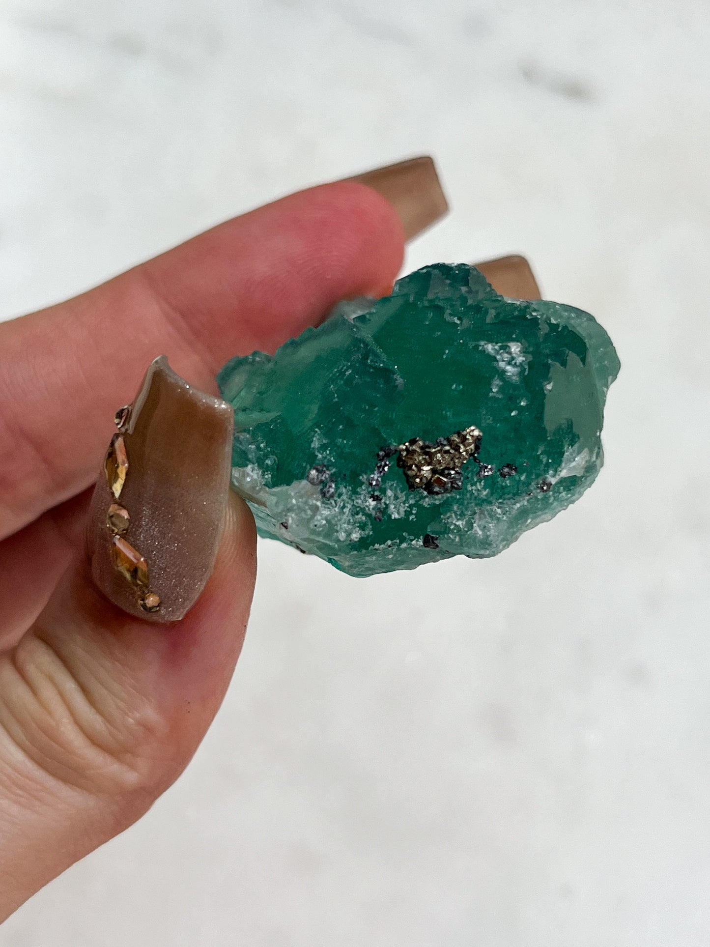Peruvian Green Fluorite with Pyrite #2