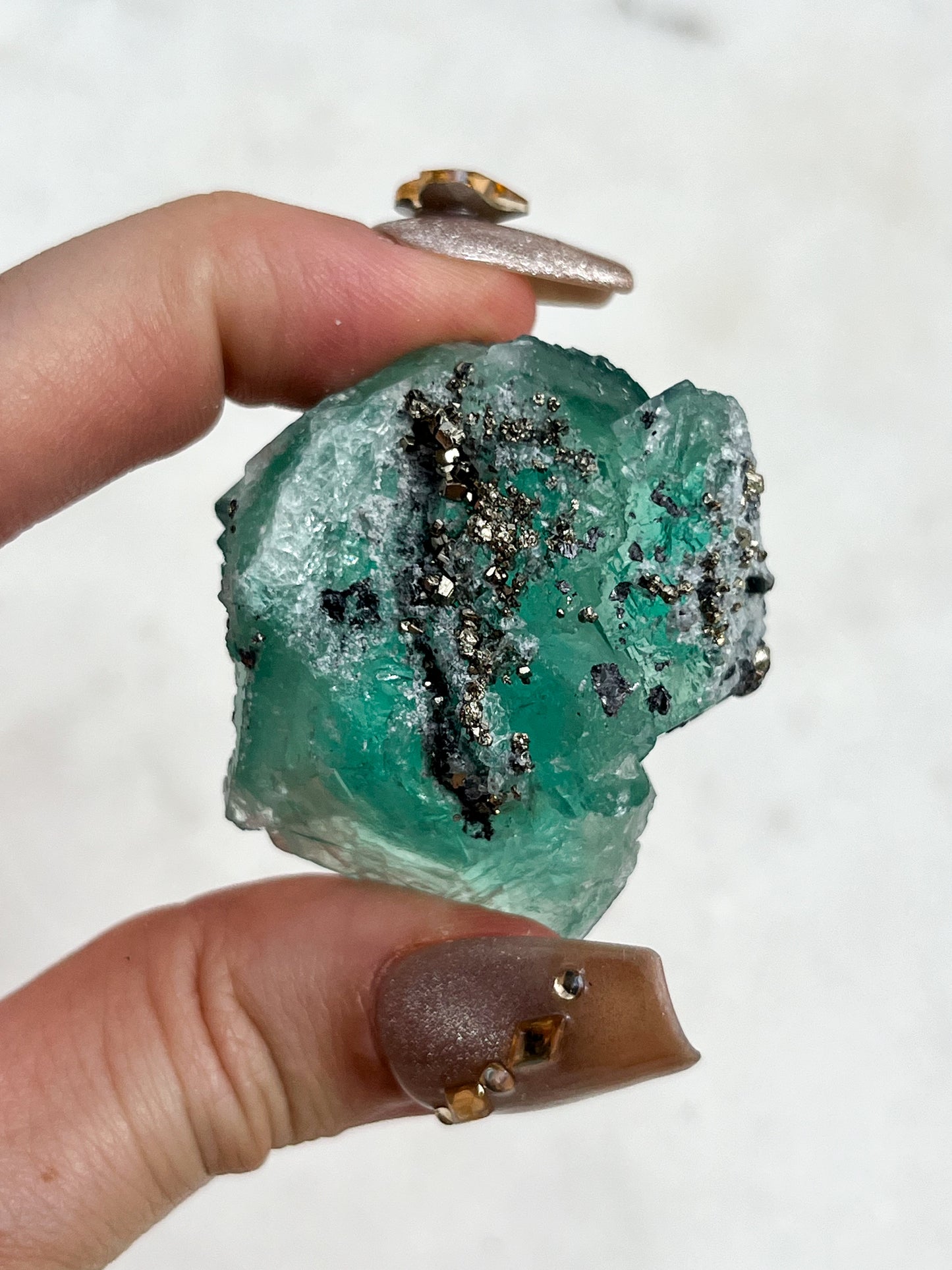 Peruvian Green Fluorite with Pyrite #2