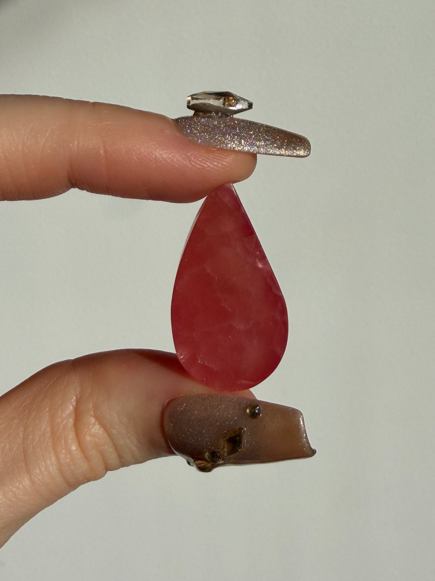 Gem Grade Gel Rhodochrosite Teardrop Cabochon C