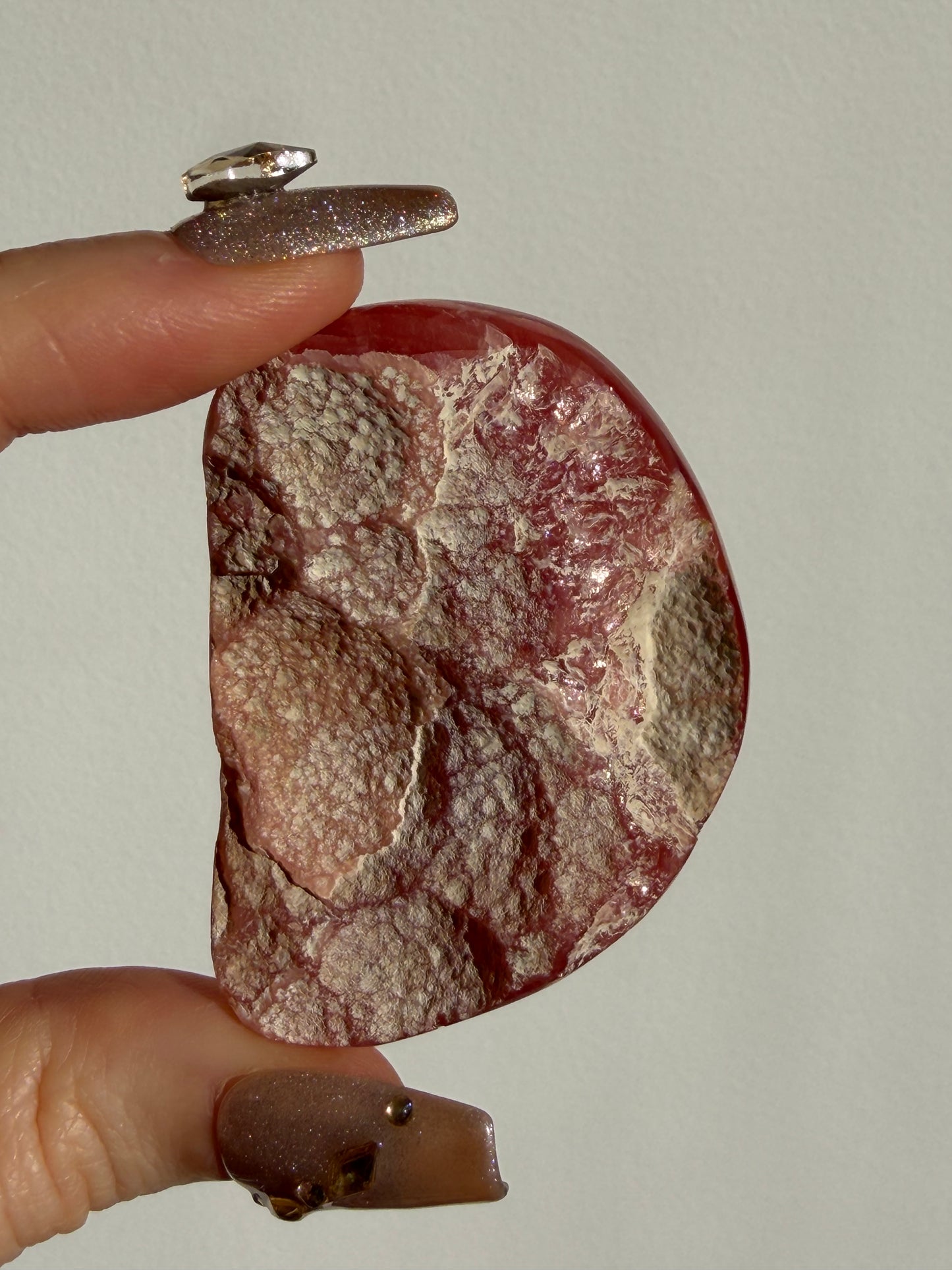“Velour” Gel Rhodochrosite Freeform B