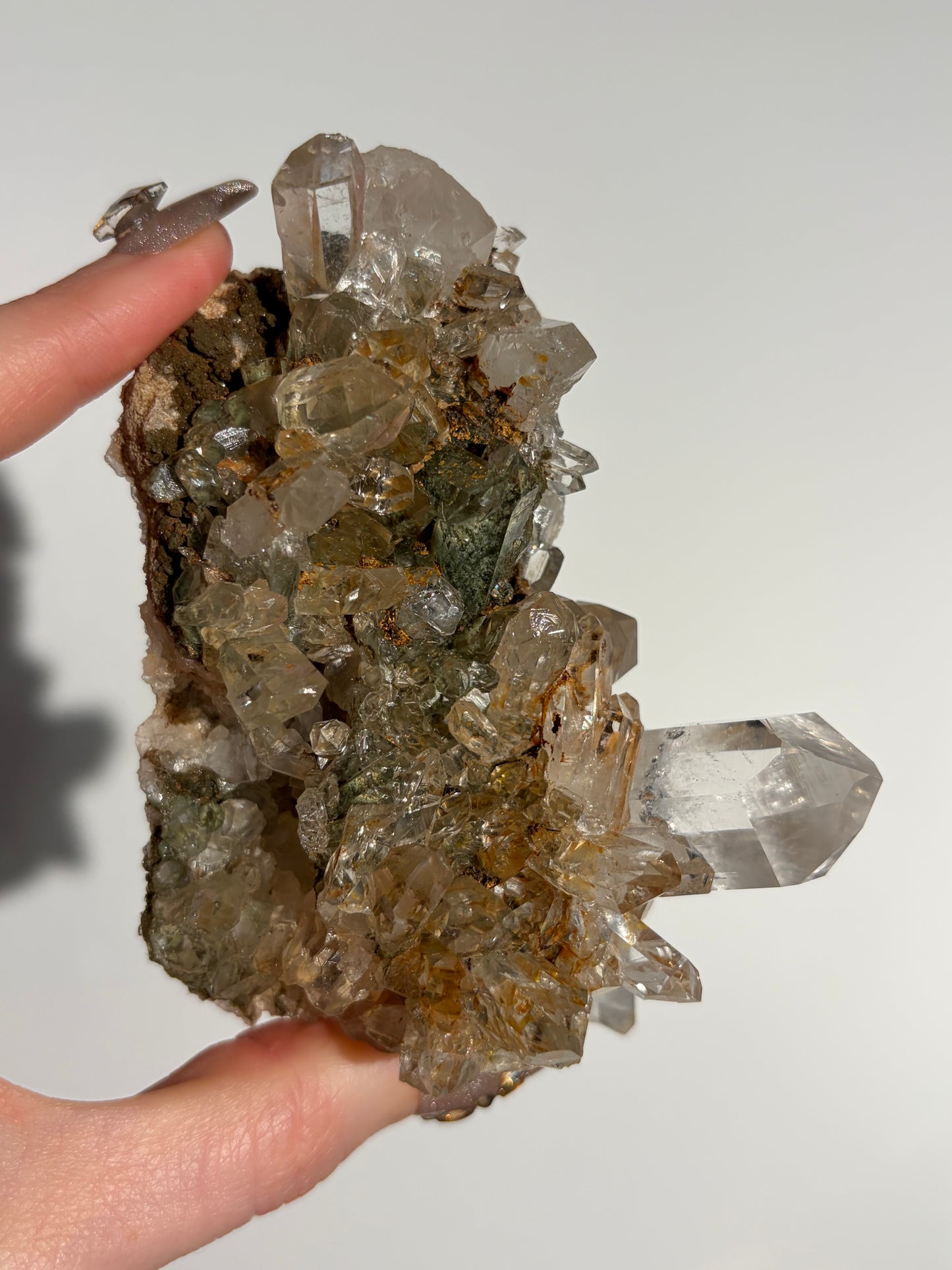 Water Clear Golden Healer Chlorite Included Quartz Specimen C
