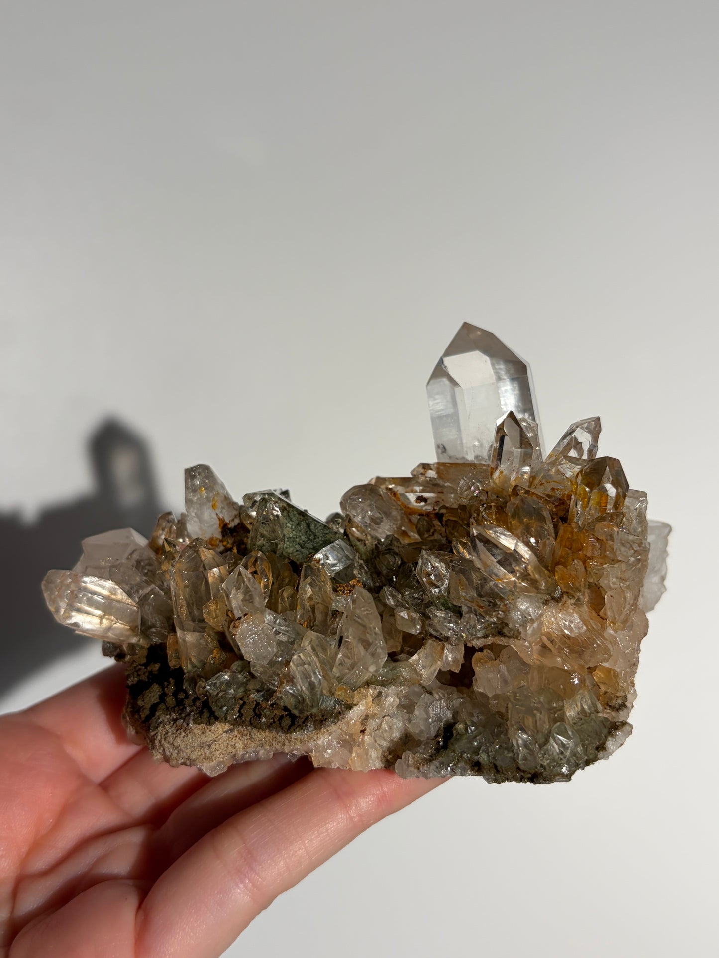 Water Clear Golden Healer Chlorite Included Quartz Specimen C