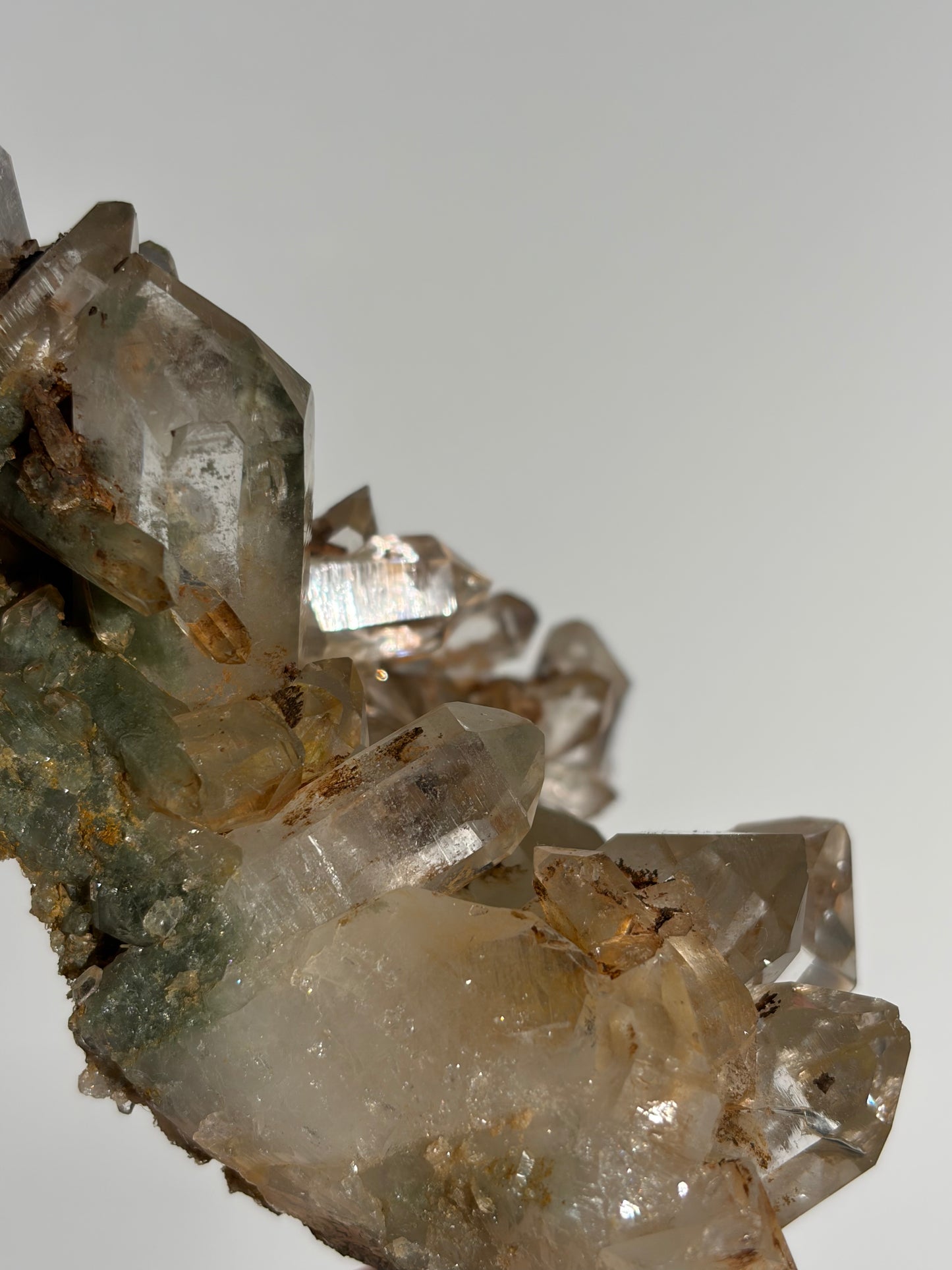 Water Clear Golden Healer Chlorite Included Quartz Specimen E