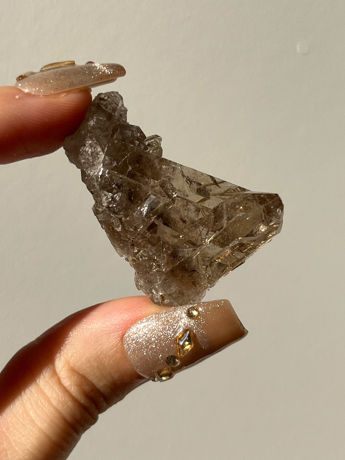 Golden Rutile in Quartz Specimen #D