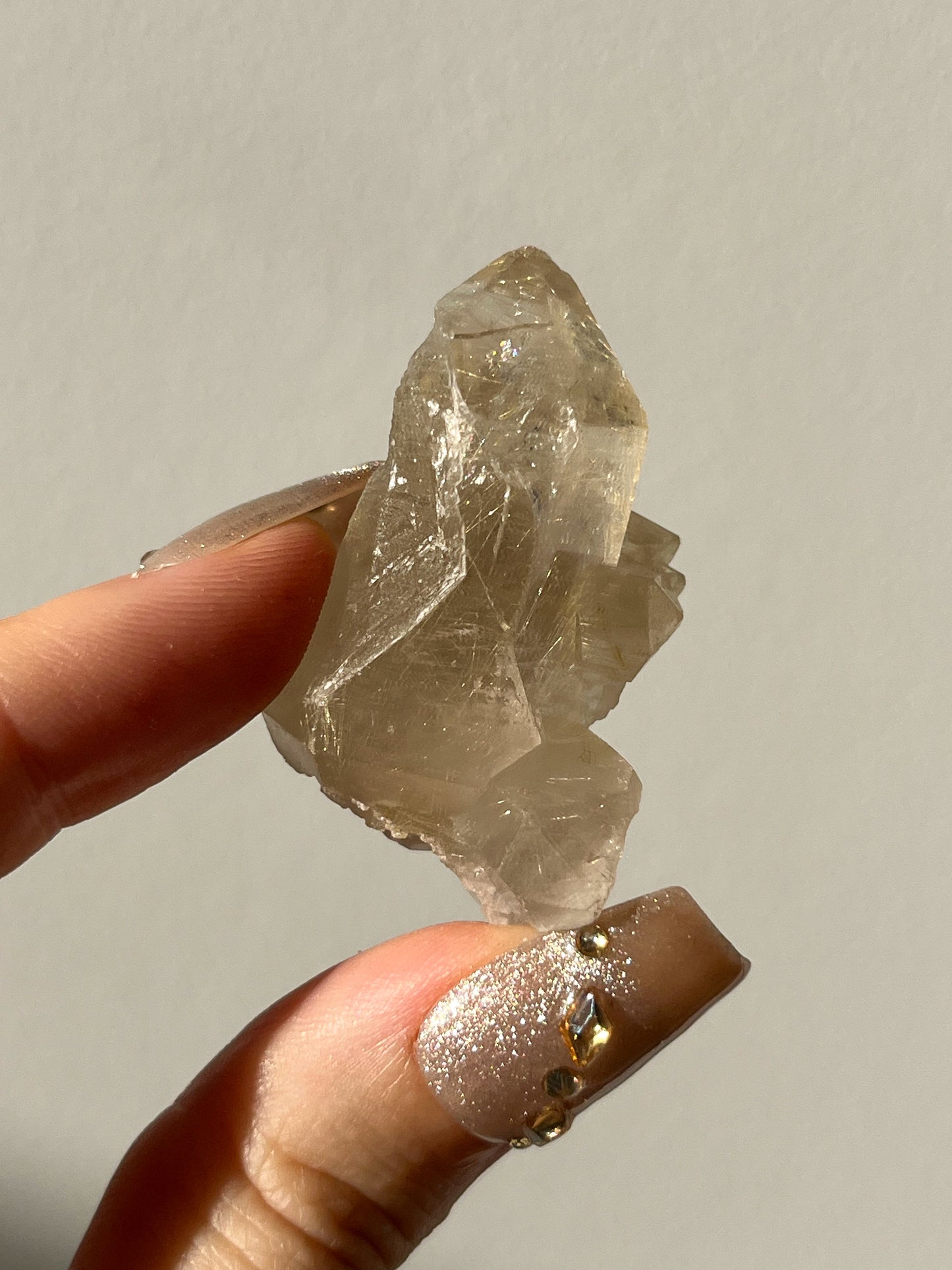 Golden Rutile in Quartz Specimen #J