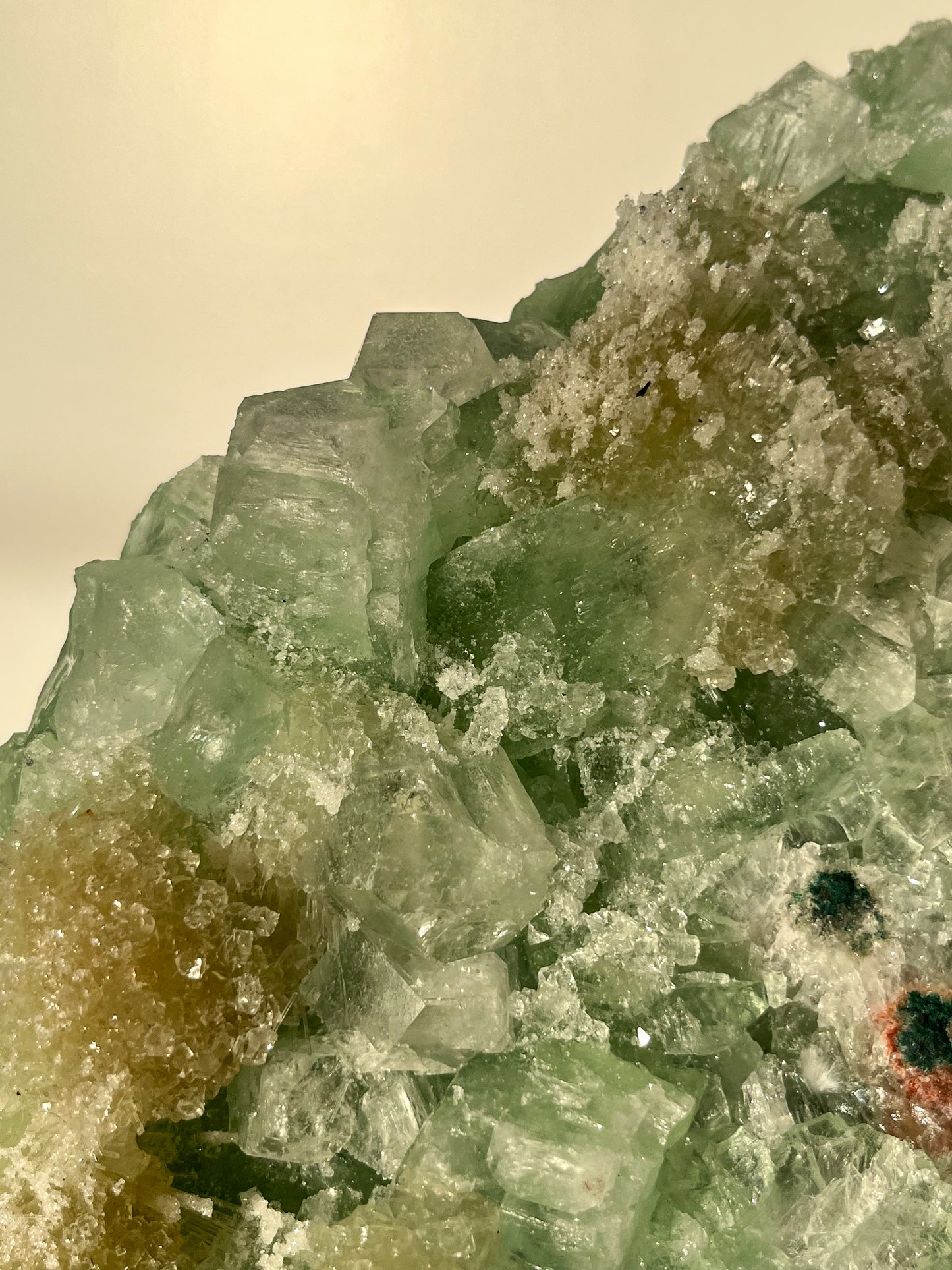 Green Apophyllite with Thomsonite, Mesolite & Calcite Specimen #27 (Perfectly Imperfect)