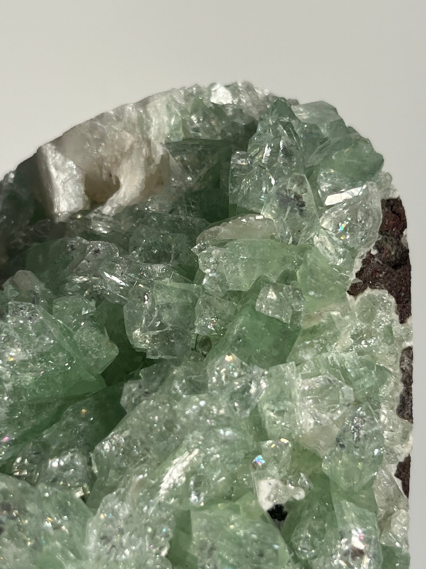 Pointed Green Apophyllite with Scolecite and Stilbite Specimen B
