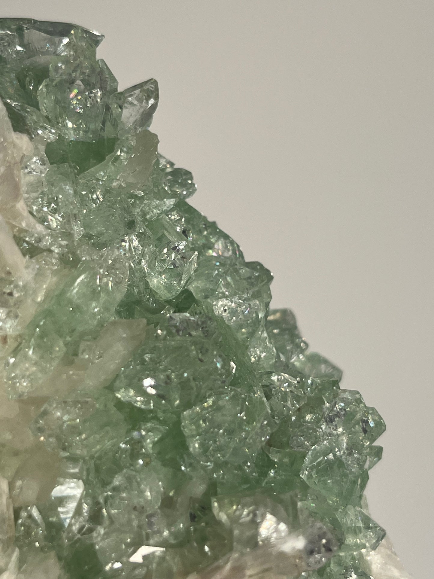 Pointed Green Apophyllite with Scolecite and Stilbite Specimen B