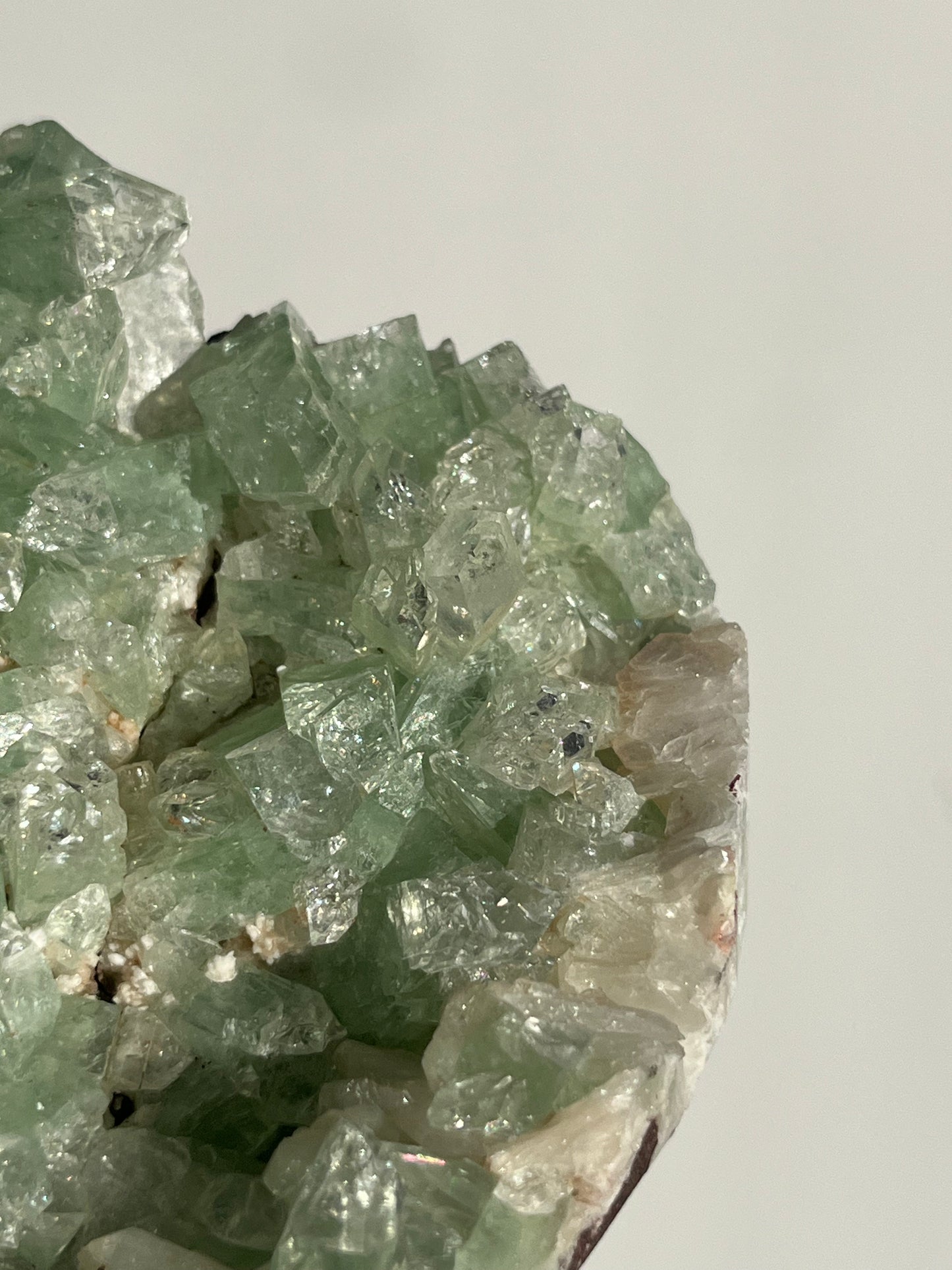Pointed Green Apophyllite and Stilbite Specimen C
