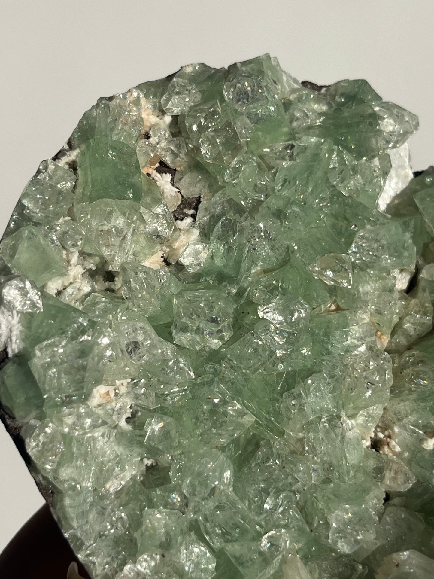 Pointed Green Apophyllite and Stilbite Specimen C