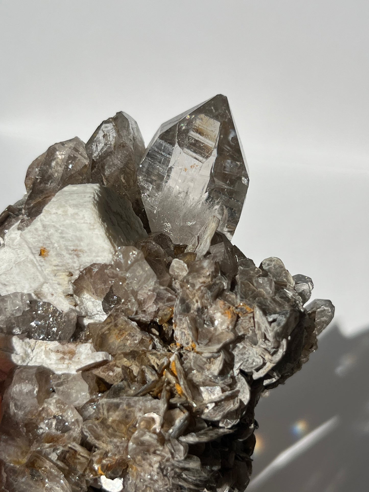 Himalayan Quartz Specimen with Muscovite, Feldspar & Siderite Inclusions