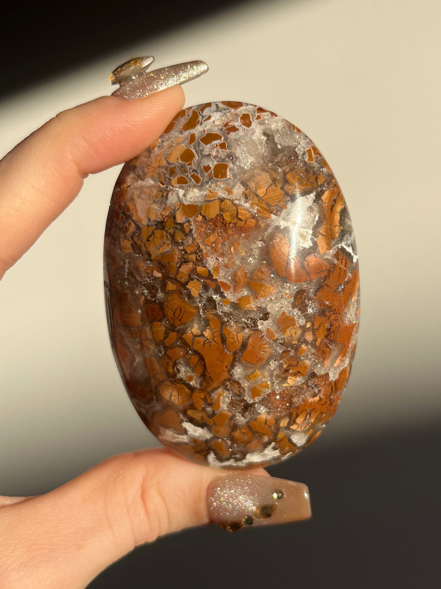 Indonesian Cotton Candy Agate Palmstone #L