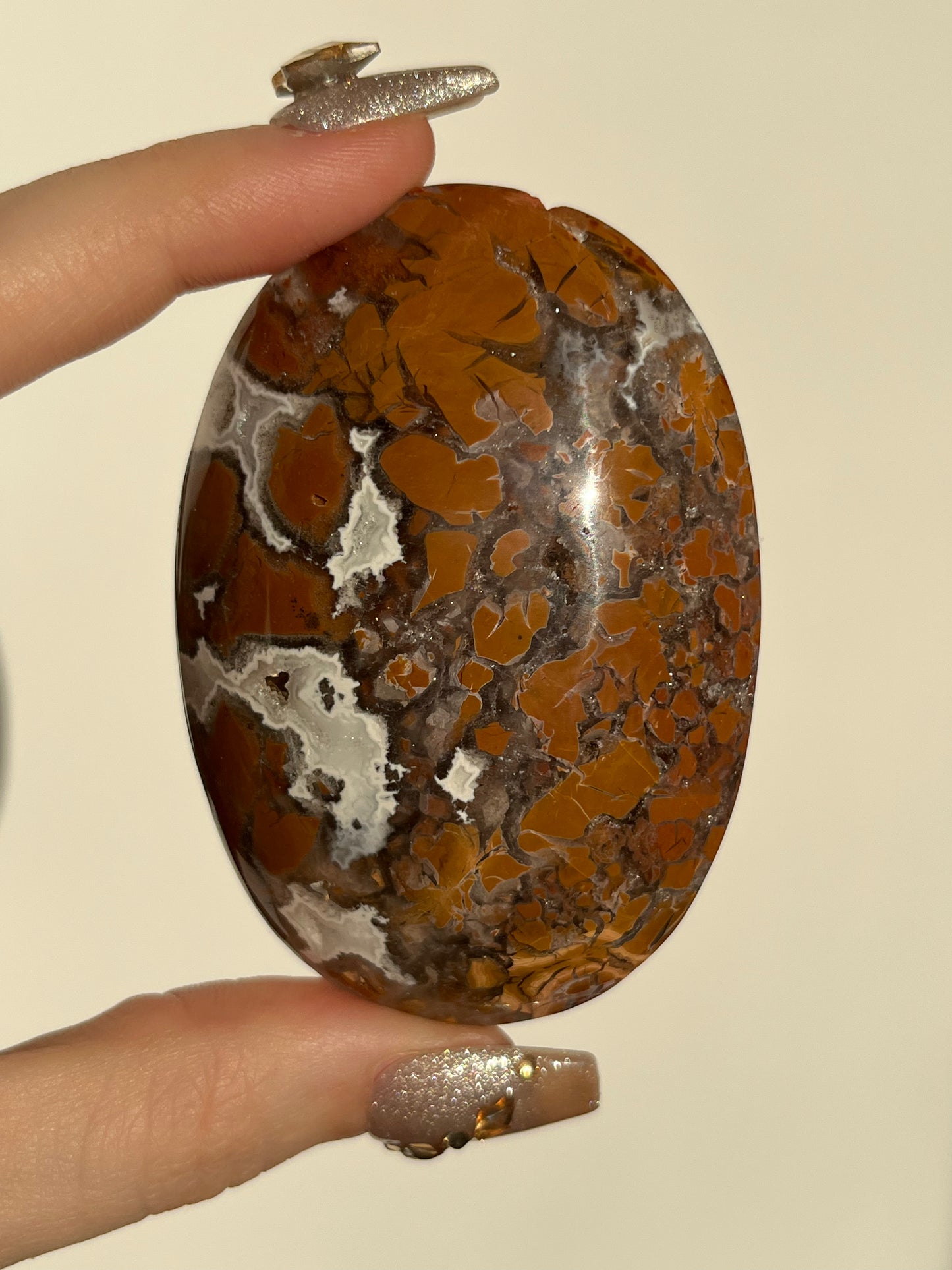 Indonesian Cotton Candy Agate Palmstone #F