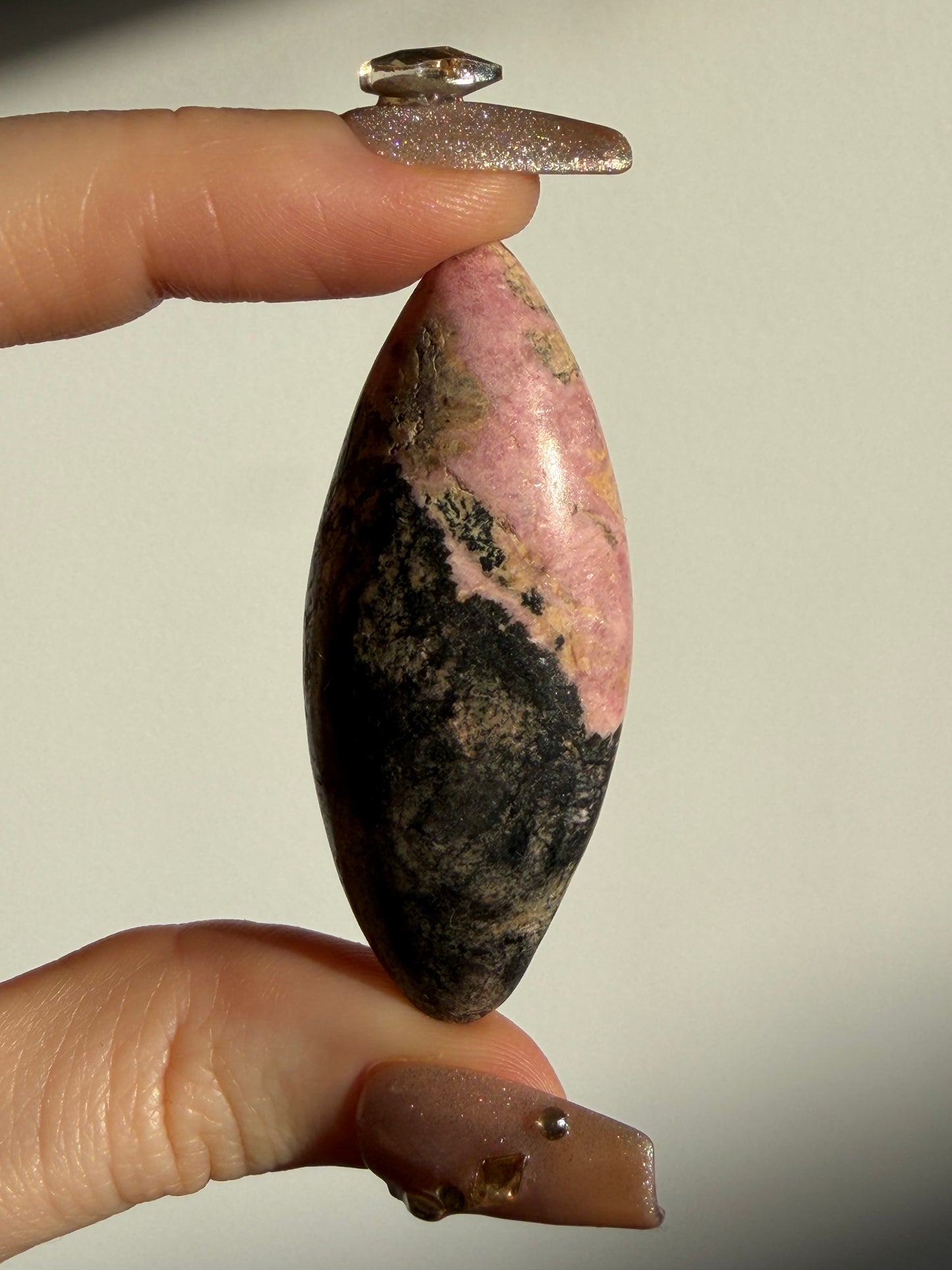 Indonesian Rhodonite and Manganese Included Shiva B