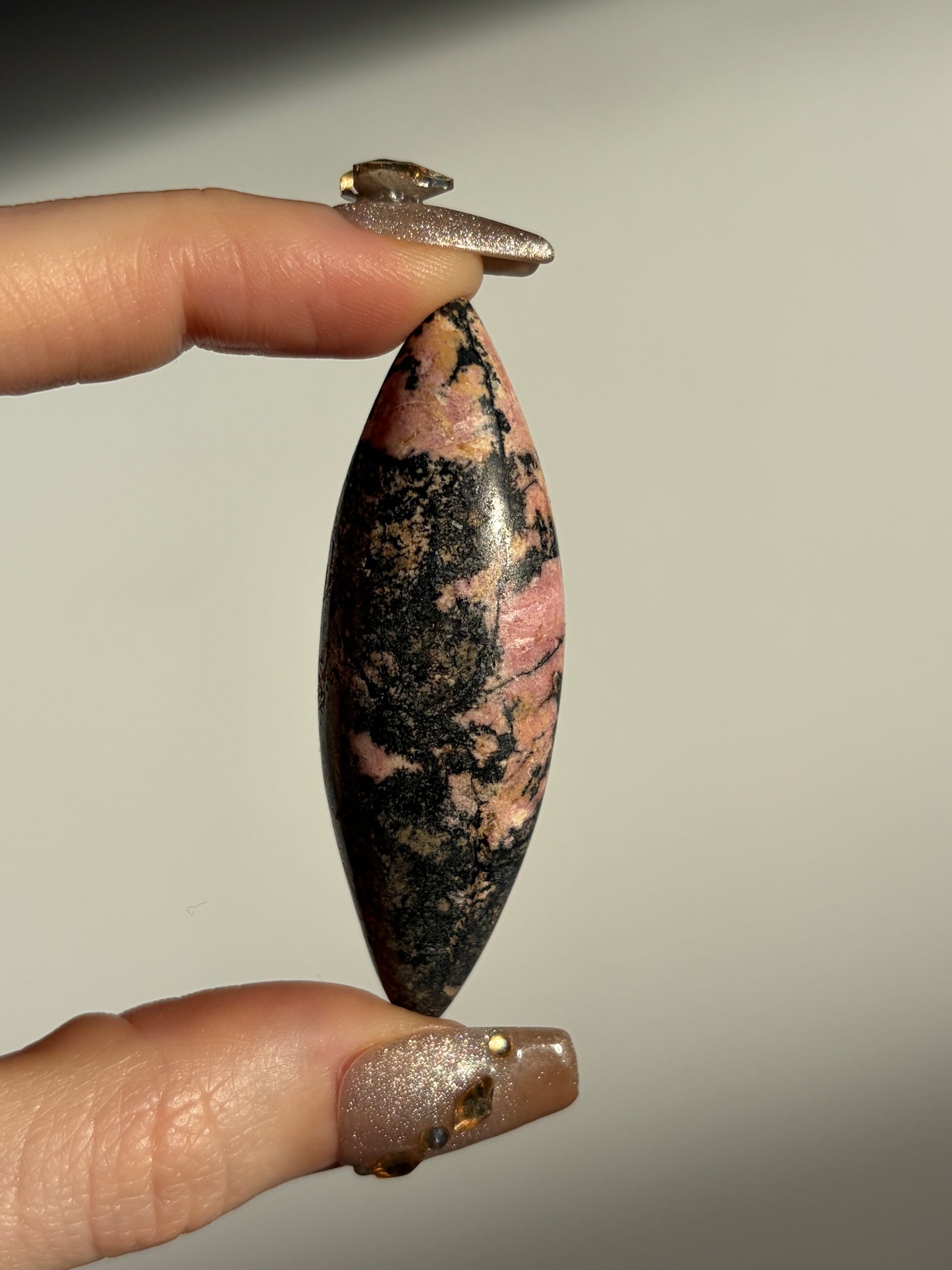 Indonesian Rhodonite and Manganese Included Shiva L