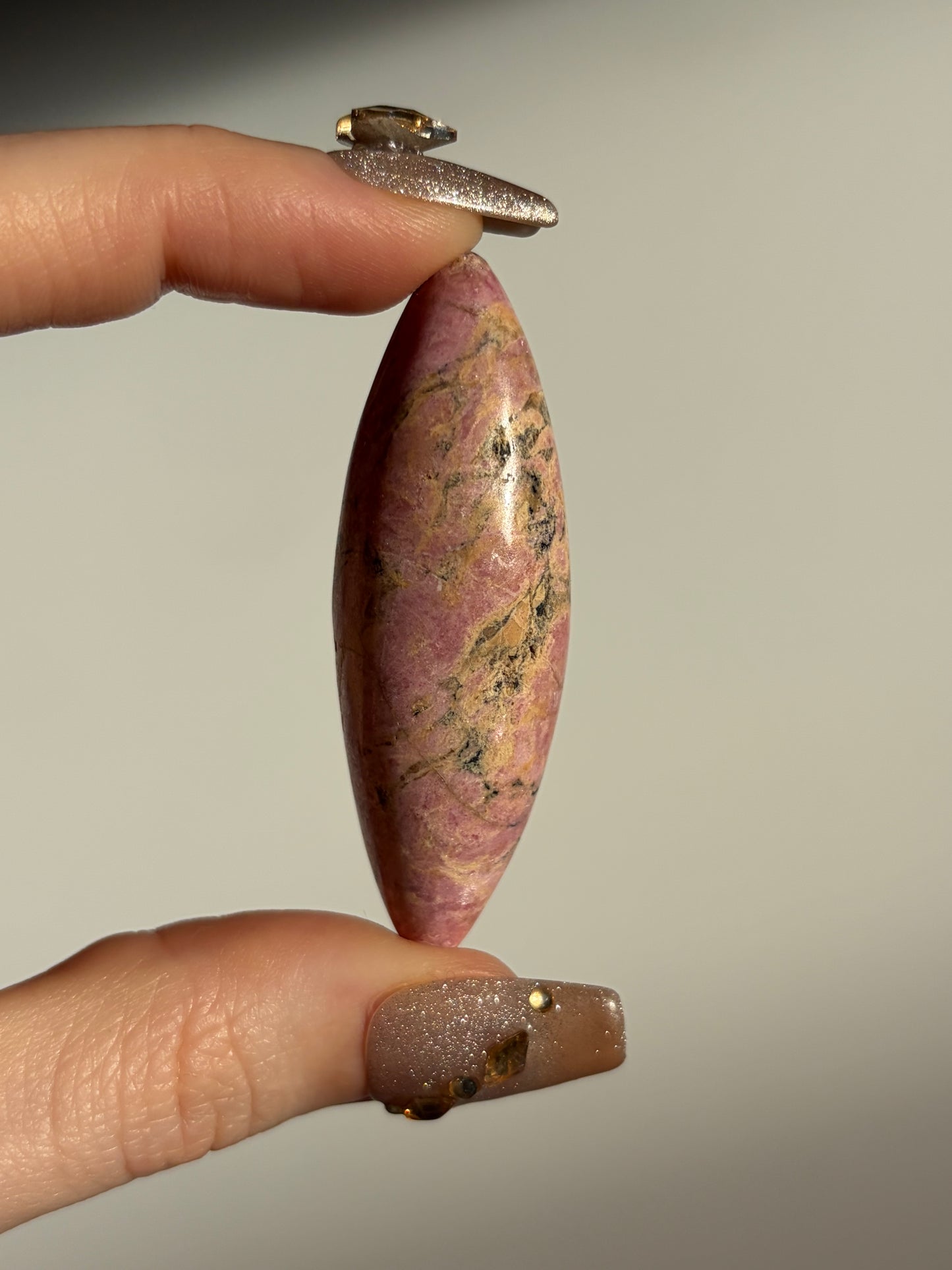 Indonesian Rhodonite and Manganese Included Shiva M
