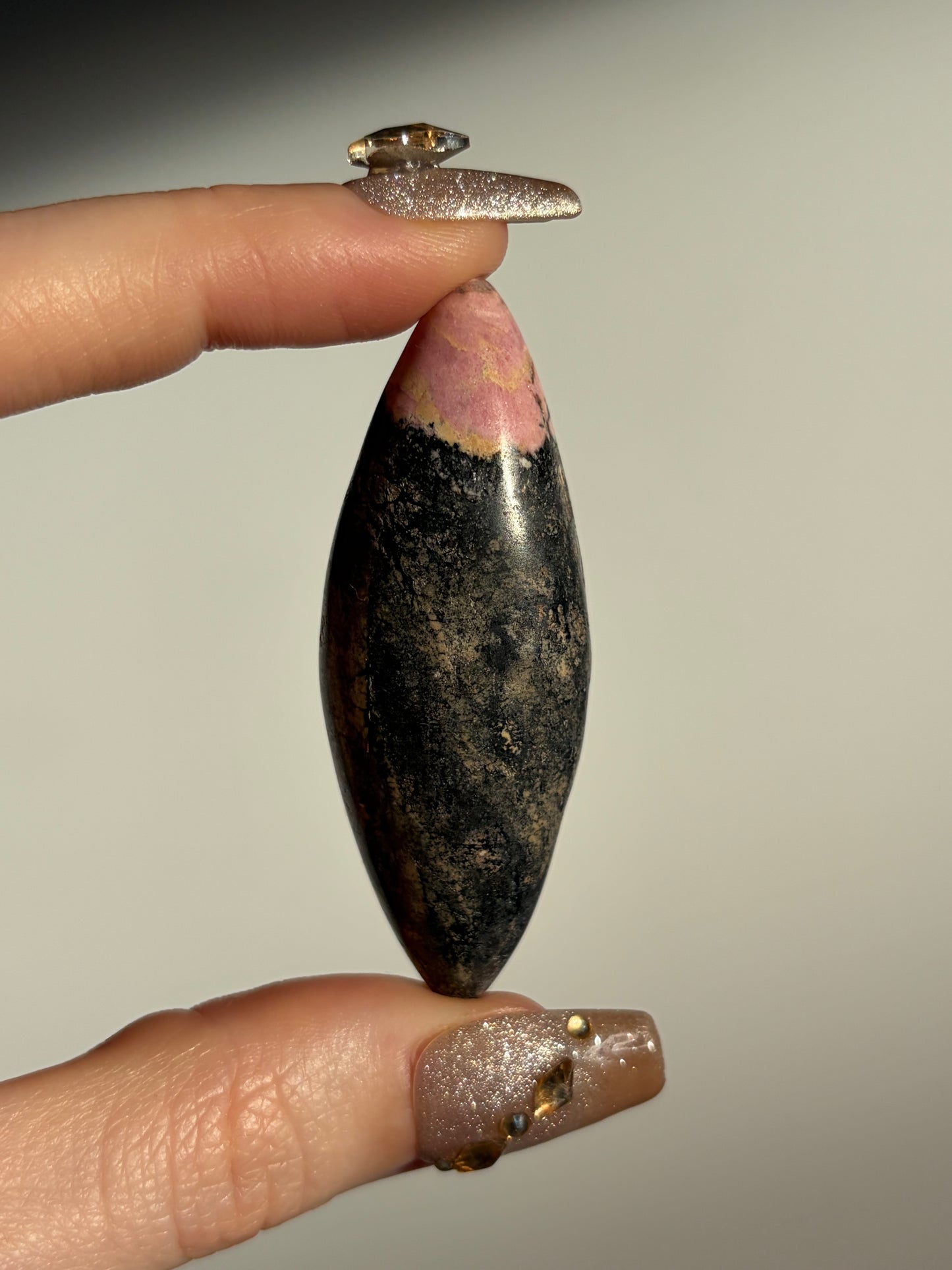 Indonesian Rhodonite and Manganese Included Shiva N