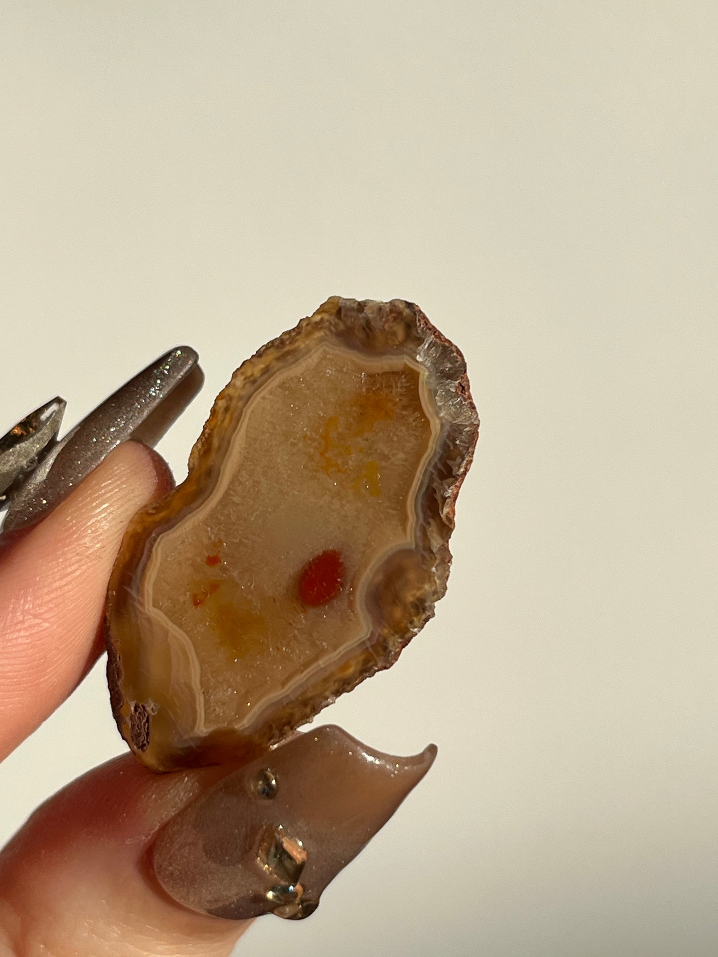 Malawi Agate with Golden Healer infusion Pair E