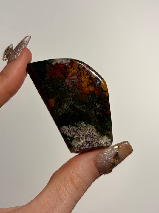 Nebula Agate with Multicoloured Moss Freeform I