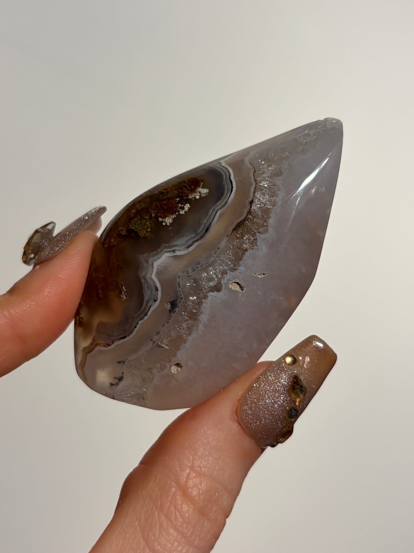 Nebula Agate Freeform with Fine Dendritic Inclusions P