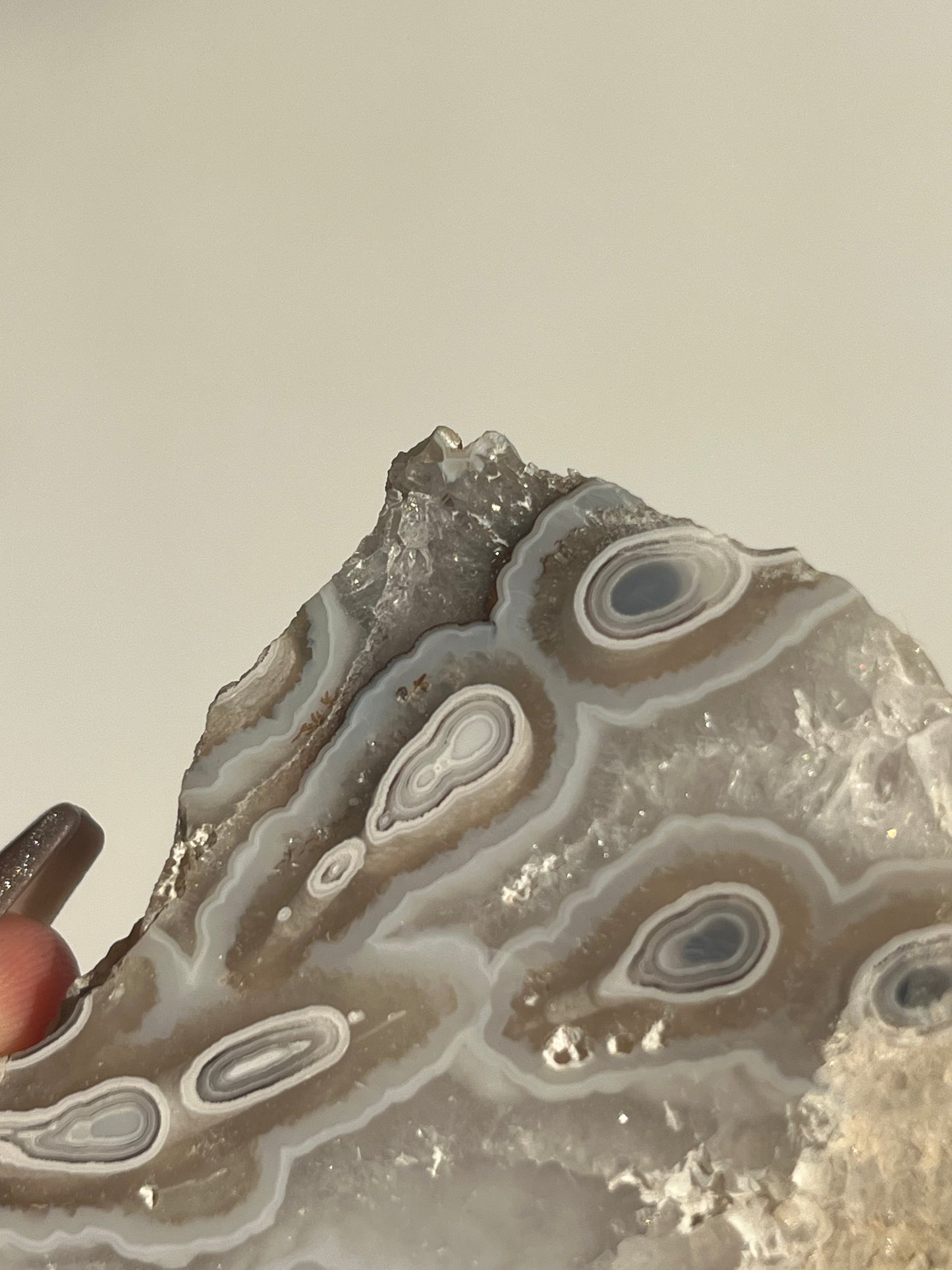 Orbicular Nebula Agate and Quartz Slab with Multicoloured Moss (Mined 2024)