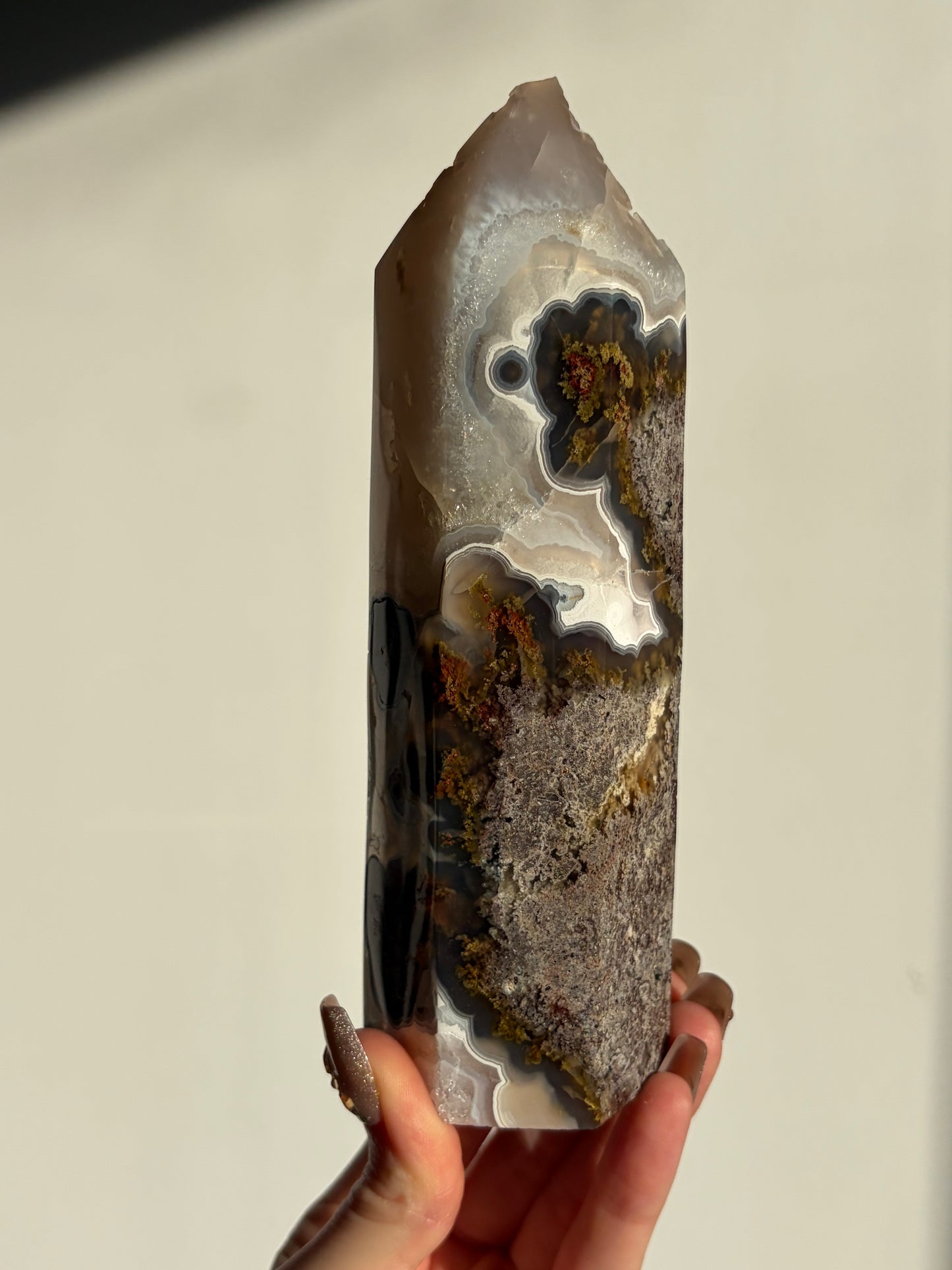 “Celestial Blooms” Nebula Agate Axis Statement Tower A