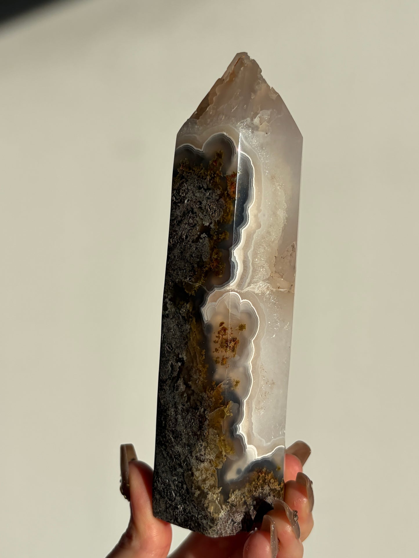 “Celestial Blooms” Nebula Agate Axis Statement Tower A