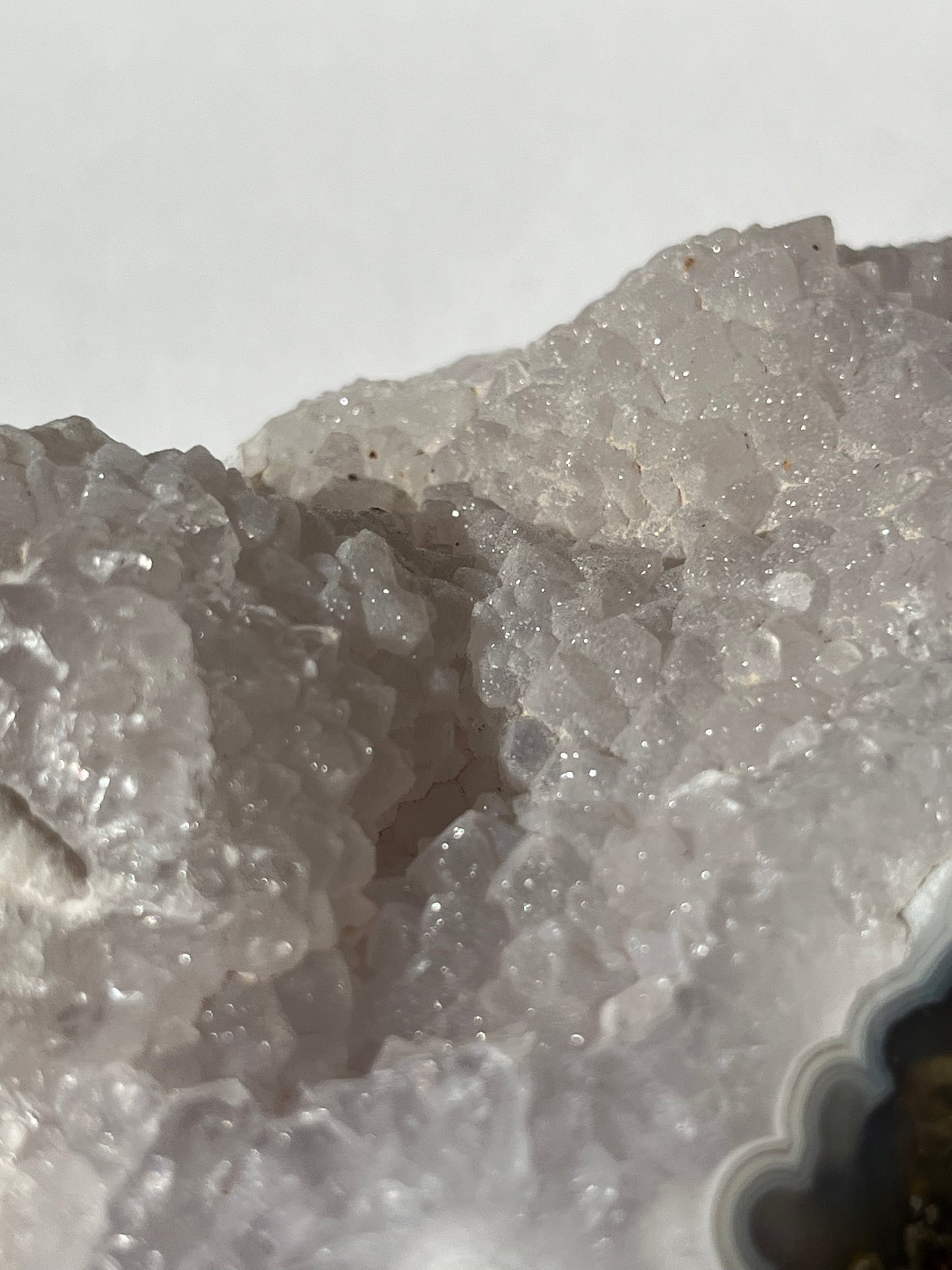 “Silica Flows” Sugar Druzy Orbicular Nebula Agate Freeform with Dendritic Inclusions A