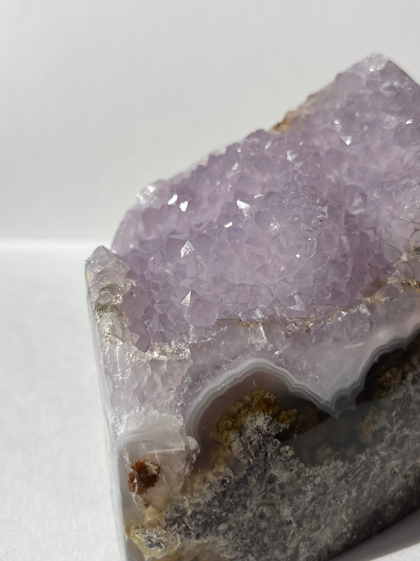 “The Lavender Cathedral” Nebula Agate with Amethyst and Scenic Moss Freeform A
