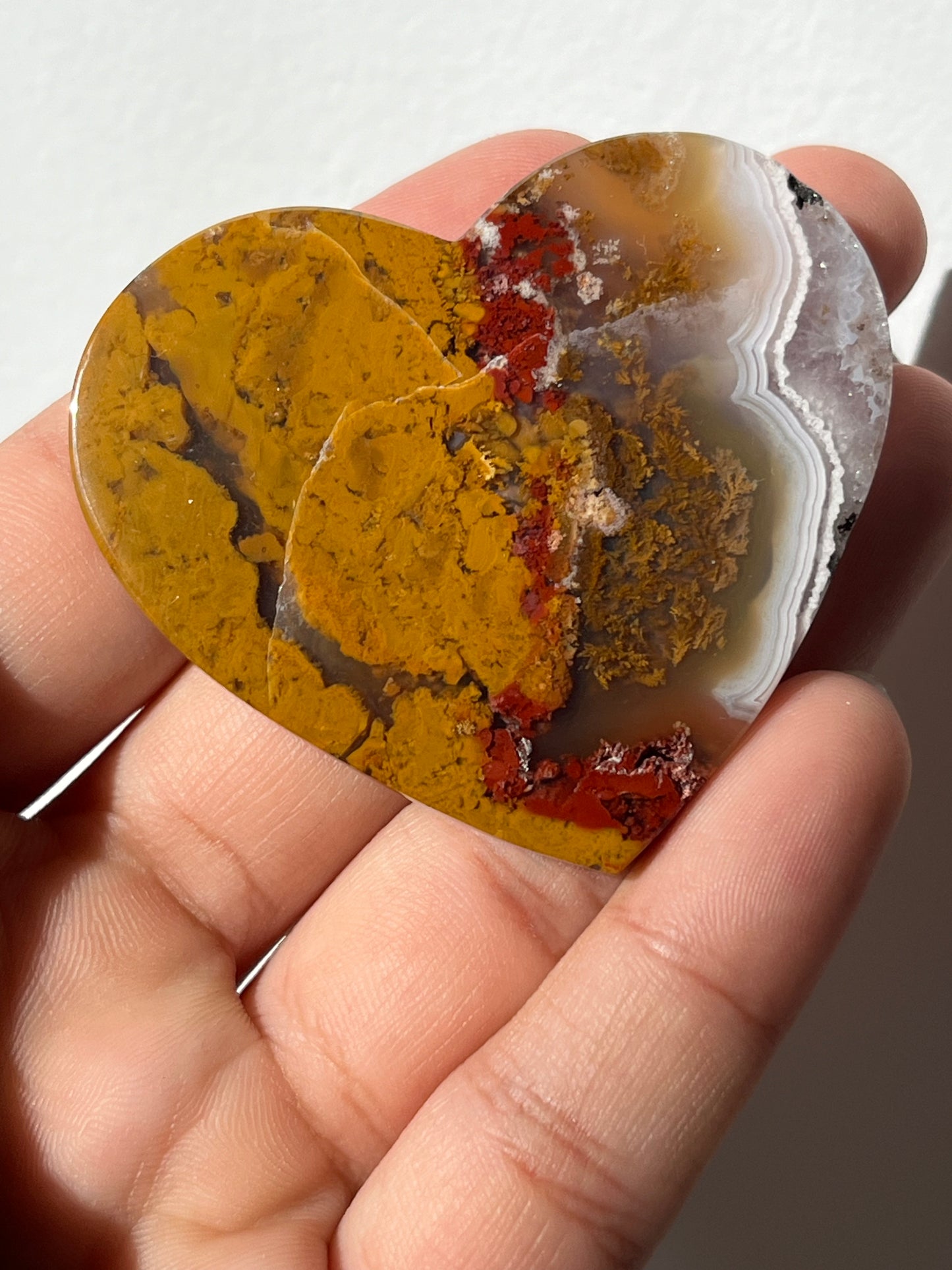 Nebula Agate Flat Back Heart (You Choose)