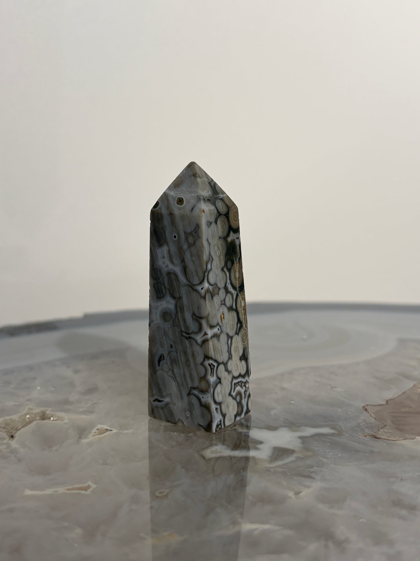 Green Orbicular Jasper Tower (Perfectly Imperfect)
