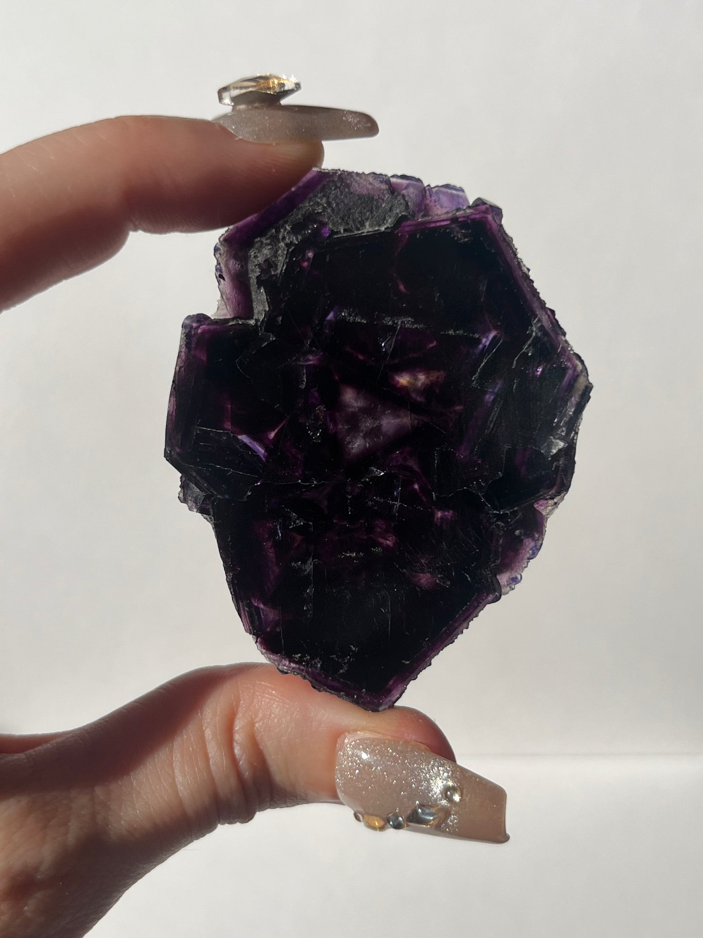 Purple Okorusu Fluorite Slice